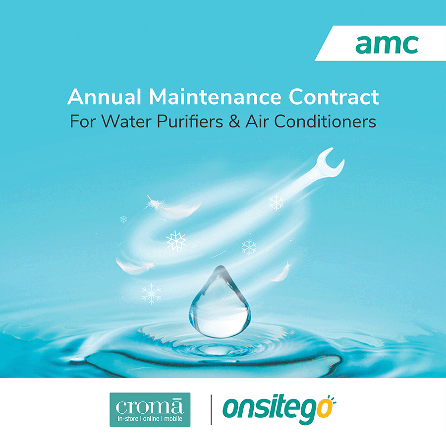 OnsiteGo Annual Maintenance Contract For Water Purifier RO + Air Conditioners, No color
OnsiteGo Annual Maintenance Contract For Water Purifier RO + Air Conditioners, No color