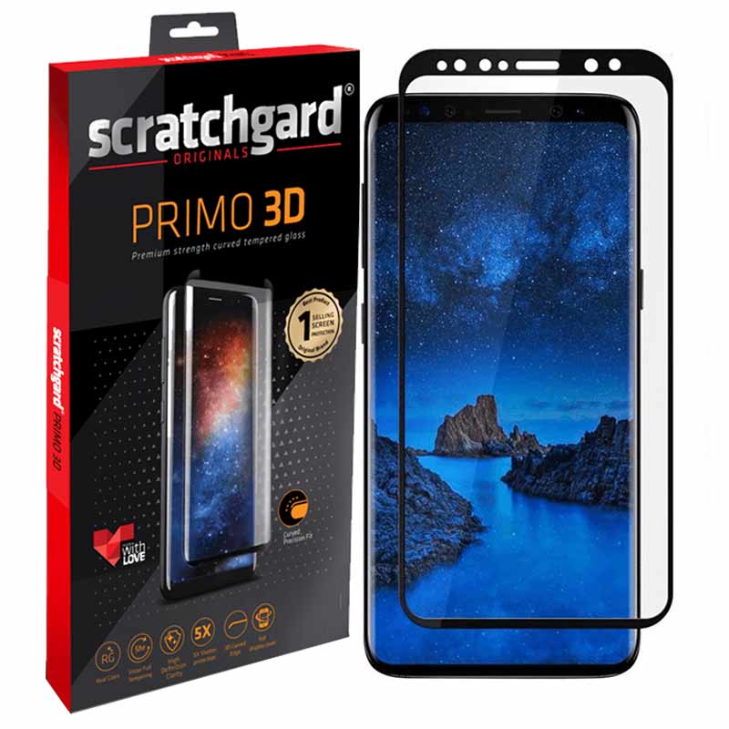 Scratchgard Primo 3D Tempered Glass Screen Protector for Samsung Galaxy S9 Plus (Black), No color
Scratchgard Primo 3D Tempered Glass Screen Protector for Samsung Galaxy S9 Plus (Black), No color