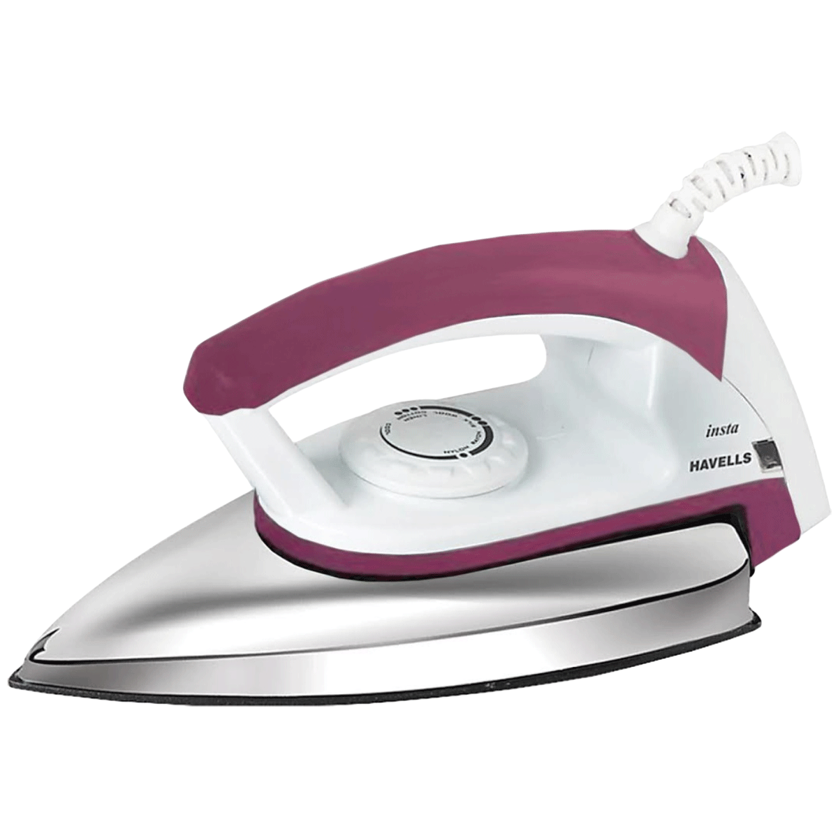 Havells Insta 750 Watts Dry Iron (Temperature Control Dial, GHGDIAXC075, Pink), No color
Havells Insta 750 Watts Dry Iron (Temperature Control Dial, GHGDIAXC075, Pink), No color