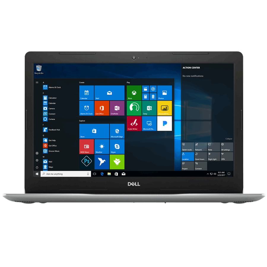 Dell Inspiron 15 3584 C563012WIN9 Core i3 7th Gen Windows 10 Home Laptop (4 GB RAM, 1 TB HDD, Intel HD 620 Graphics, 39.62cm, Silver), No color
Dell Inspiron 15 3584 C563012WIN9 Core i3 7th Gen Windows 10 Home Laptop (4 GB RAM, 1 TB HDD, Intel HD 620 Graphics, 39.62cm, Silver), No color