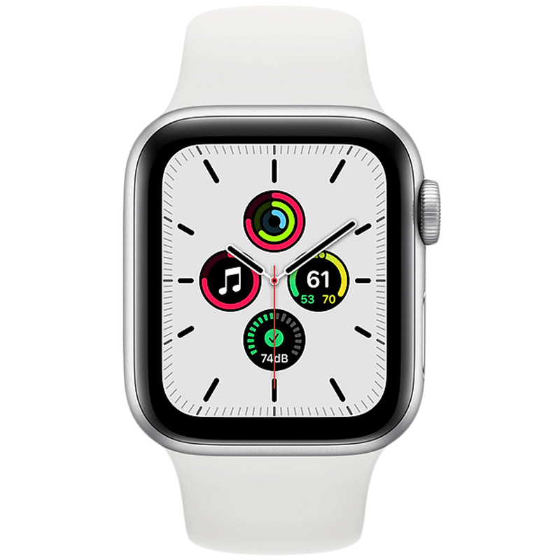 Apple Watch SE Smartwatch (GPS, 44mm) (Heart Rate Monitoring, MYDQ2HN/A, Silver/White, Sport Band), No color
Apple Watch SE Smartwatch (GPS, 44mm) (Heart Rate Monitoring, MYDQ2HN/A, Silver/White, Sport Band), No color