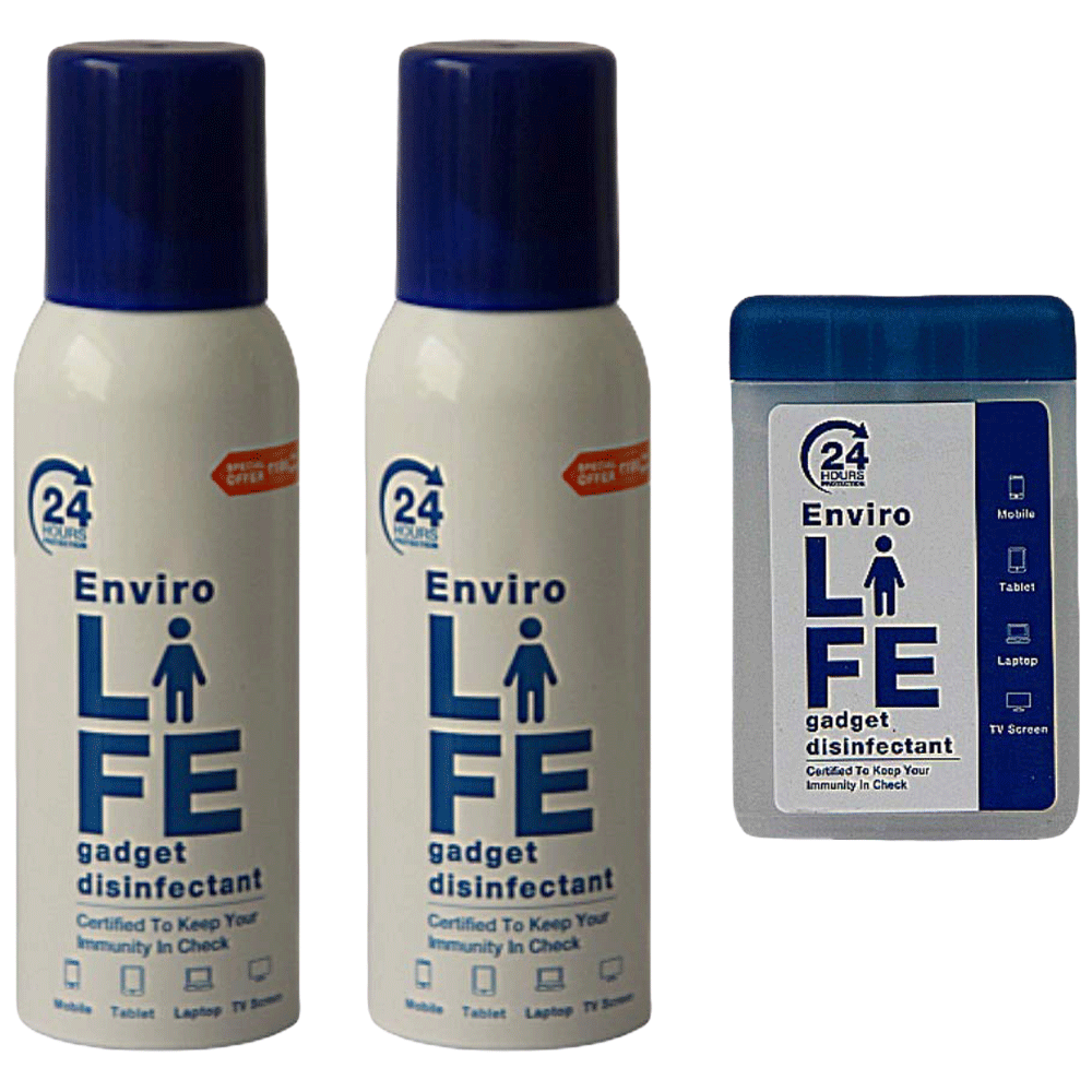 Environics Envirolife Device Disinfector (Disinfects Up To 99.99%, Pack of 3, 129ELGDC, White), No color
Environics Envirolife Device Disinfector (Disinfects Up To 99.99%, Pack of 3, 129ELGDC, White), No color