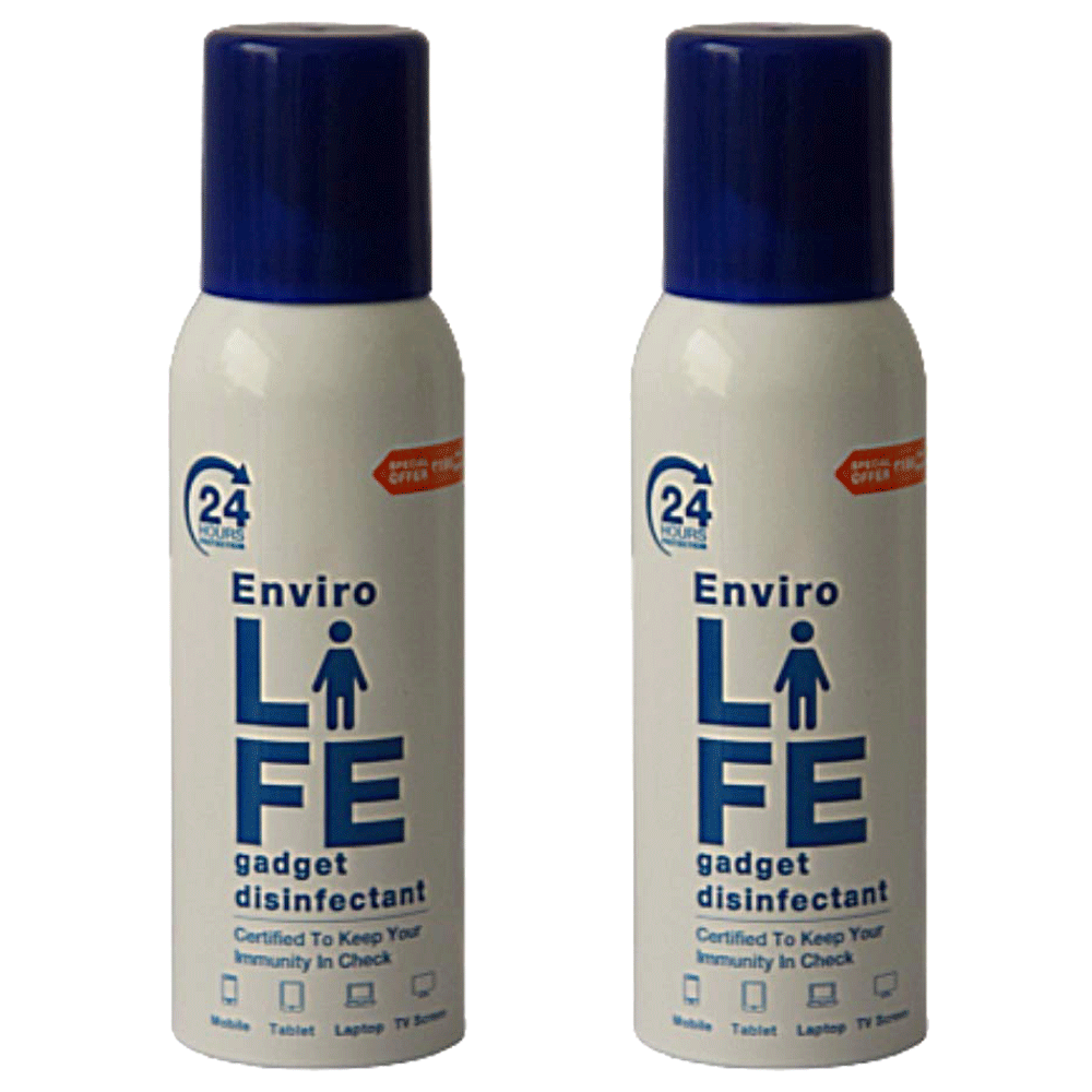 Environics Envirolife Device Disinfector (Disinfects Up To 99.99%, Pack of 2, 132ELGDC, White), No color
Environics Envirolife Device Disinfector (Disinfects Up To 99.99%, Pack of 2, 132ELGDC, White), No color