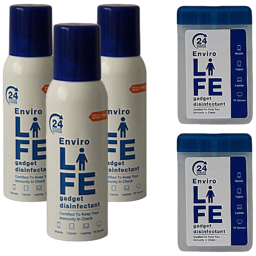 Environics Envirolife Device Disinfector (Disinfects Up To 99.99%, Pack of 5, 130ELGDC, White), No color
Environics Envirolife Device Disinfector (Disinfects Up To 99.99%, Pack of 5, 130ELGDC, White), No color