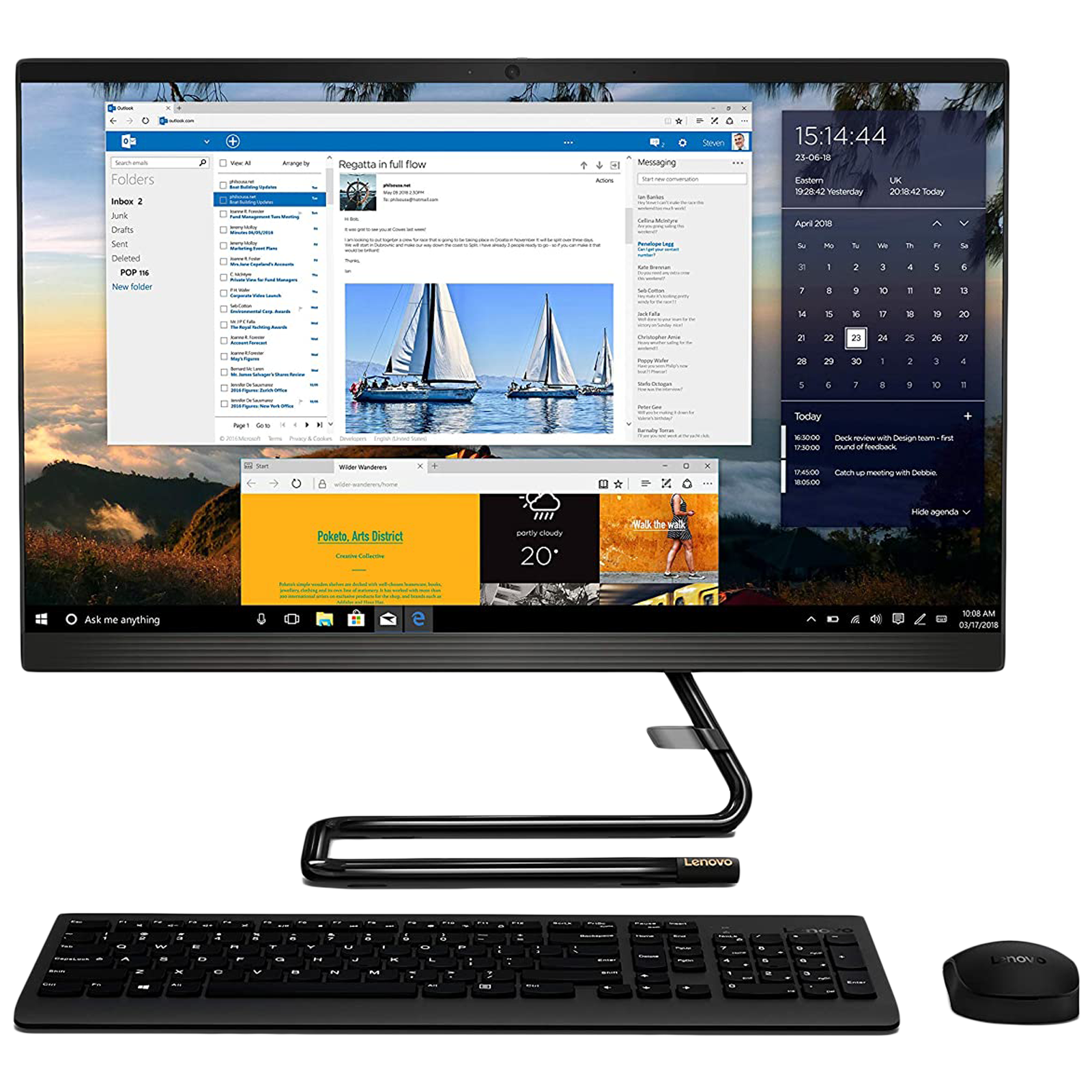 Lenovo Ideacentre A340-24IWL (F0E800U0IN) Core i3 10th Gen Windows 10 Home All-in-One Desktop (8GB RAM, 512GB SSD, Intel UHD Graphics, MS Office, 60.45cm (23.8 Inches), Business Black), No color
Lenovo Ideacentre A340-24IWL (F0E800U0IN) Core i3 10th Gen Windows 10 Home All-in-One Desktop (8GB RAM, 512GB SSD, Intel UHD Graphics, MS Office, 60.45cm (23.8 Inches), Business Black), No color
