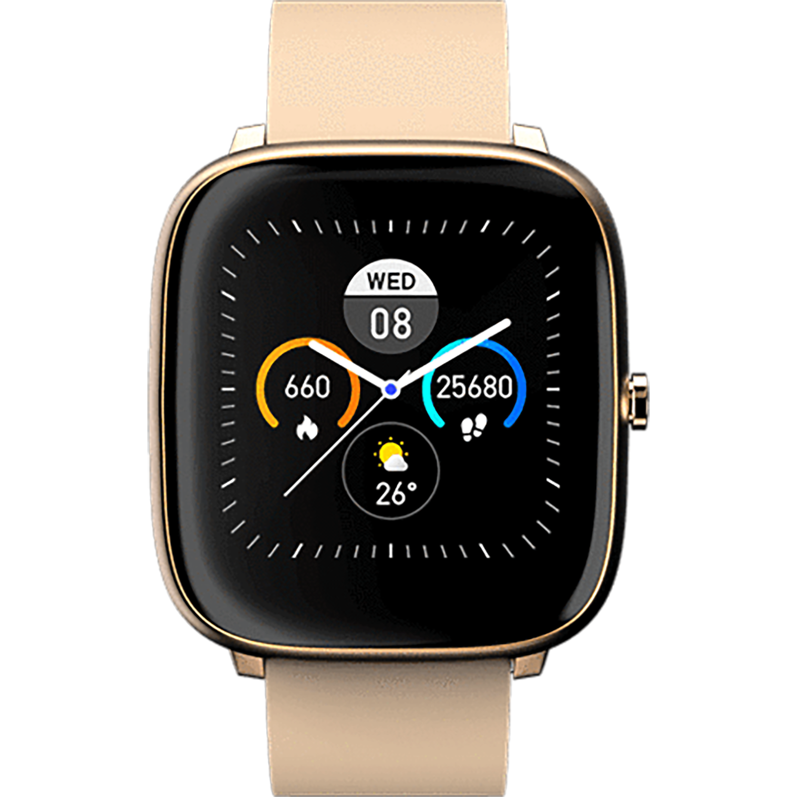Noise ColorFit Qube Smart Watch (Bluetooth, 35mm) (NoiseFit Track App, wrb-sw-colorfitqub, Beige Gold, Silicone), No color
Noise ColorFit Qube Smart Watch (Bluetooth, 35mm) (NoiseFit Track App, wrb-sw-colorfitqub, Beige Gold, Silicone), No color