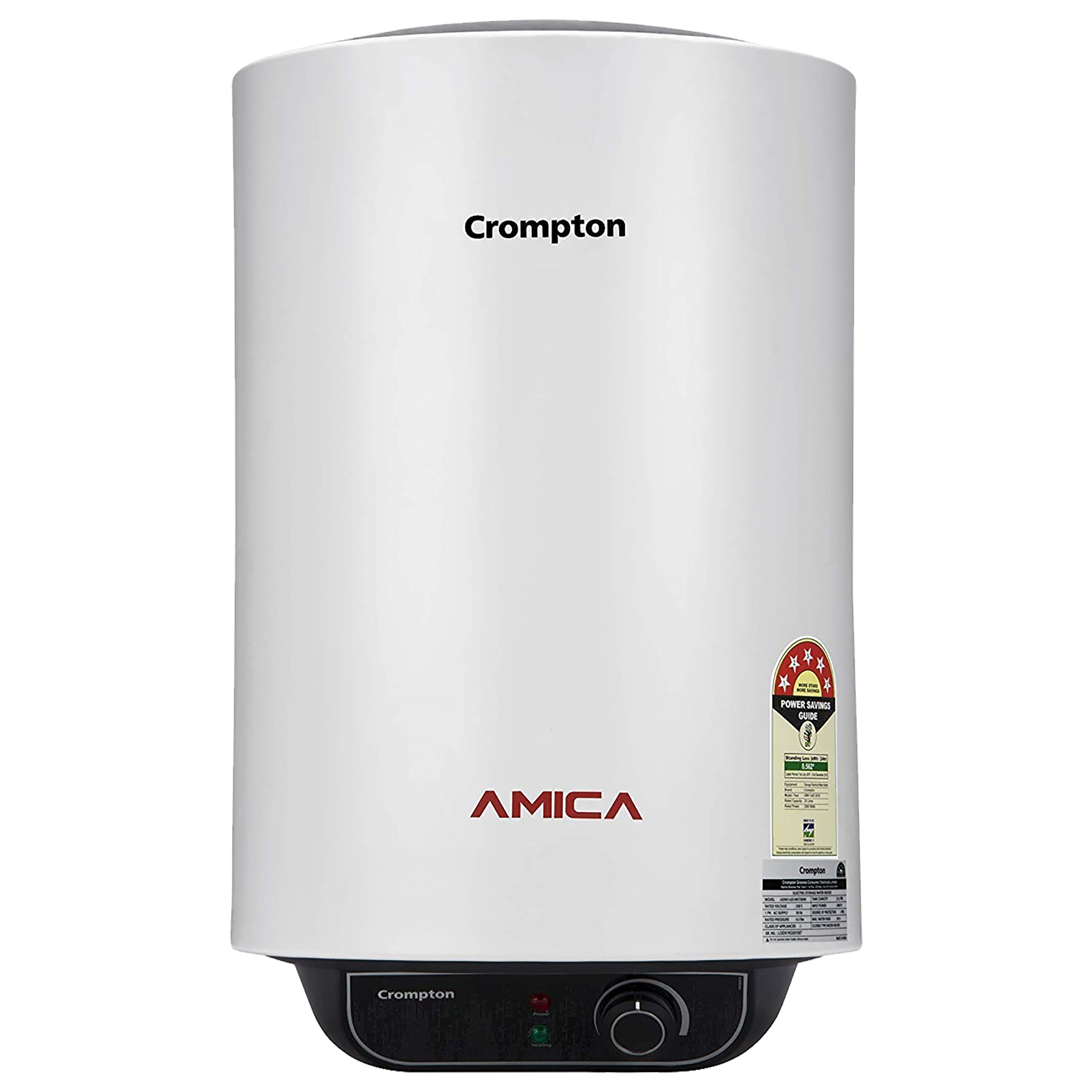 Crompton Amica 10 Litres 5 Star Storage Water Geyser (2000 Watts, ASWH-2010, White), No color
Crompton Amica 10 Litres 5 Star Storage Water Geyser (2000 Watts, ASWH-2010, White), No color