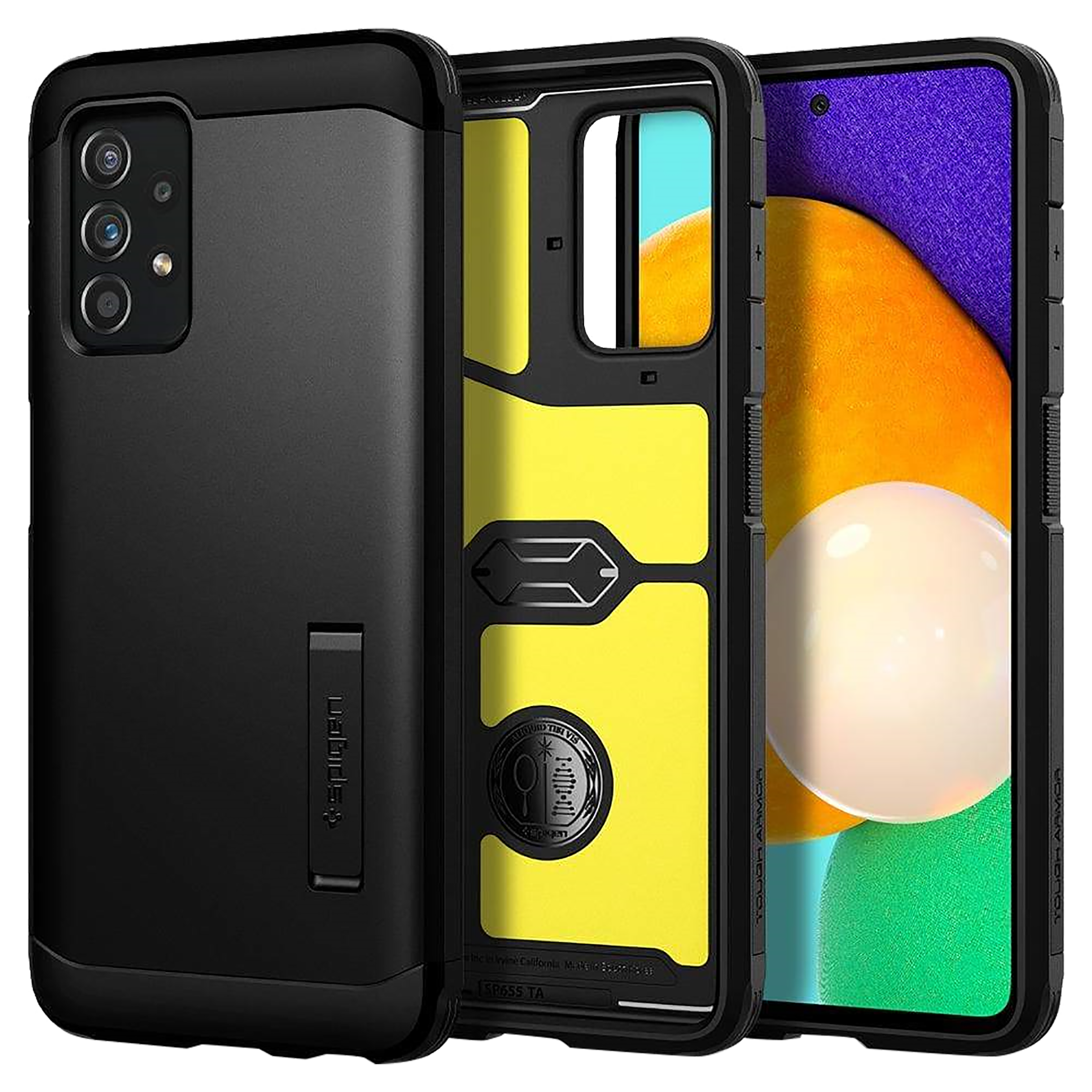 Spigen Tough Armor TPU & PC Back Case For Galaxy A52/Galaxy A52 5G (Air Cushion Technology, ACS02319, Black), No color
Spigen Tough Armor TPU & PC Back Case For Galaxy A52/Galaxy A52 5G (Air Cushion Technology, ACS02319, Black), No color