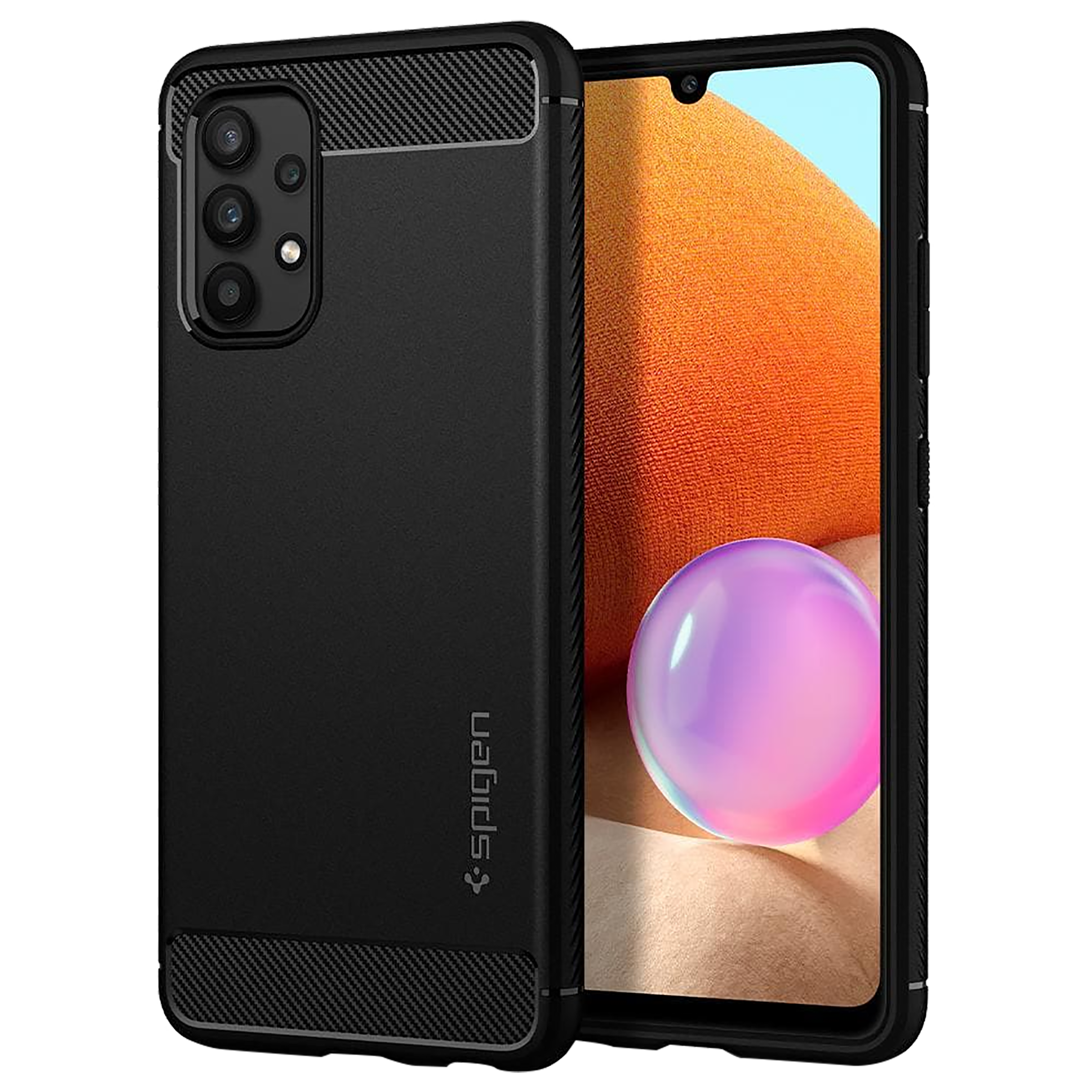 Spigen Rugged Armor TPU Back Case For Galaxy A32 5G (Air Cushion Technology, ACS03046, Matte Black), No color
Spigen Rugged Armor TPU Back Case For Galaxy A32 5G (Air Cushion Technology, ACS03046, Matte Black), No color