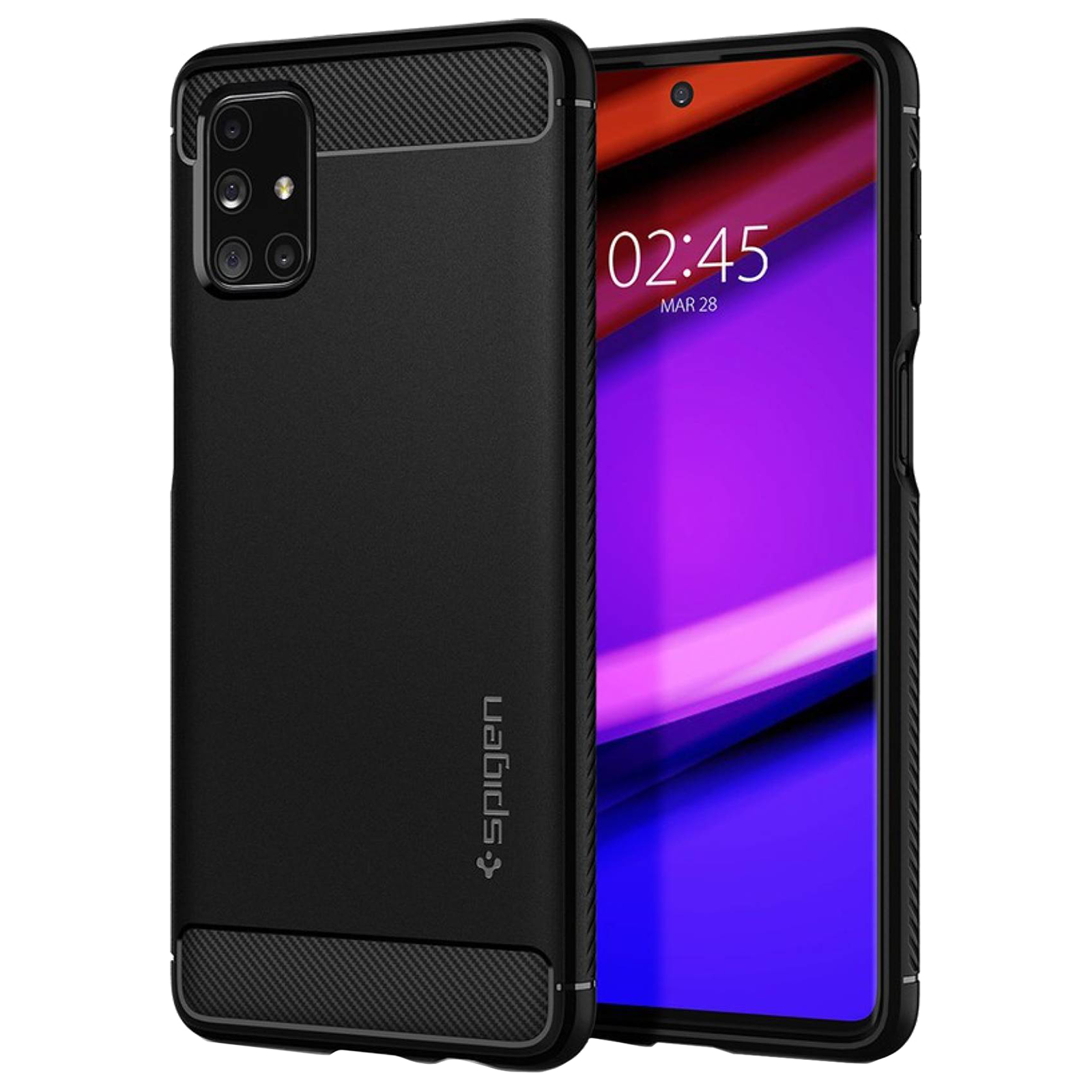 Spigen Rugged Armor TPU Back Case For Galaxy M31s (Air Cushion Technology, ACS01459, Matte Black), No color
Spigen Rugged Armor TPU Back Case For Galaxy M31s (Air Cushion Technology, ACS01459, Matte Black), No color