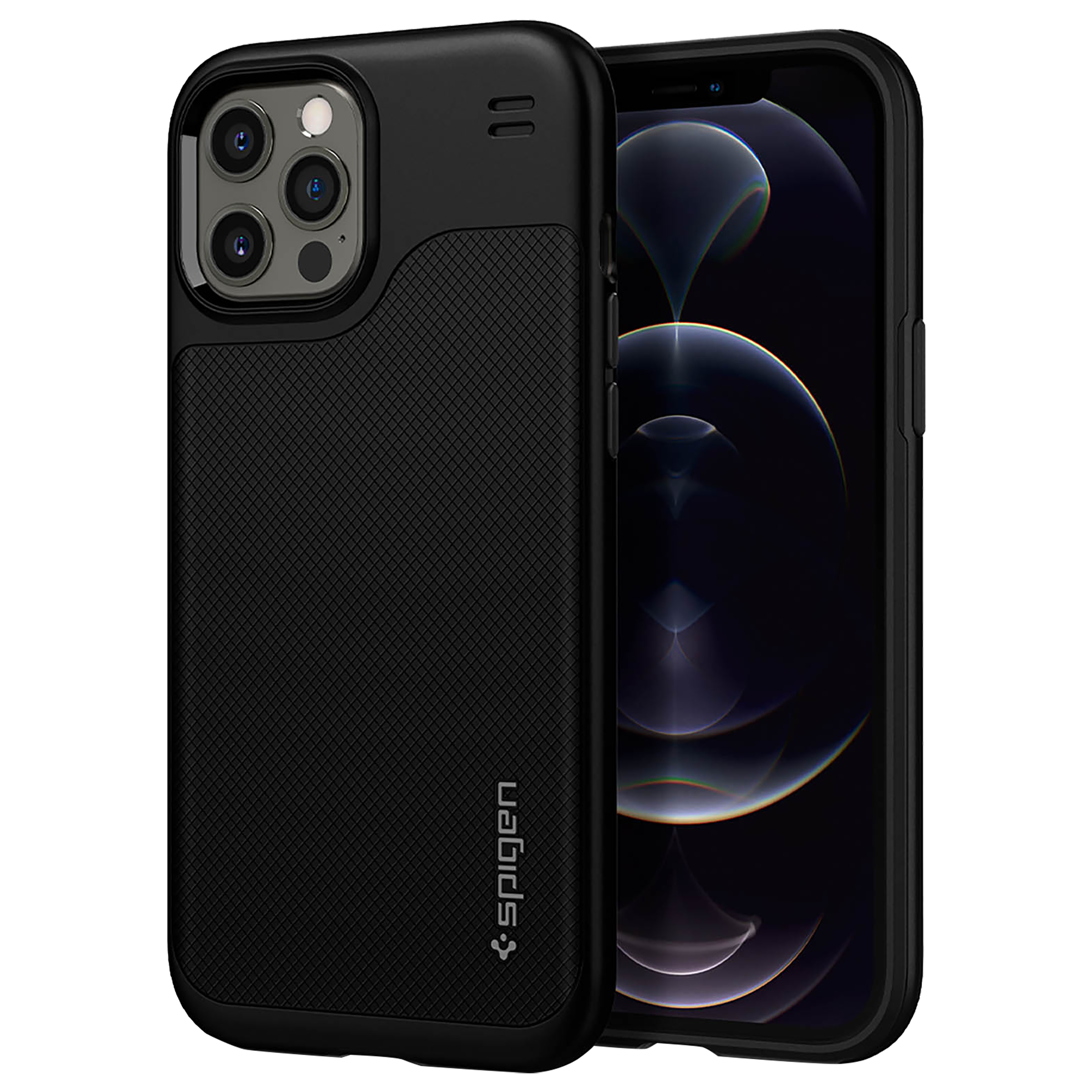 Spigen Hybrid NX TPU Back Case For iPhone 12/iPhone 12 Pro (Carbon Fiber Texture, ACS01519, Black), No color
Spigen Hybrid NX TPU Back Case For iPhone 12/iPhone 12 Pro (Carbon Fiber Texture, ACS01519, Black), No color