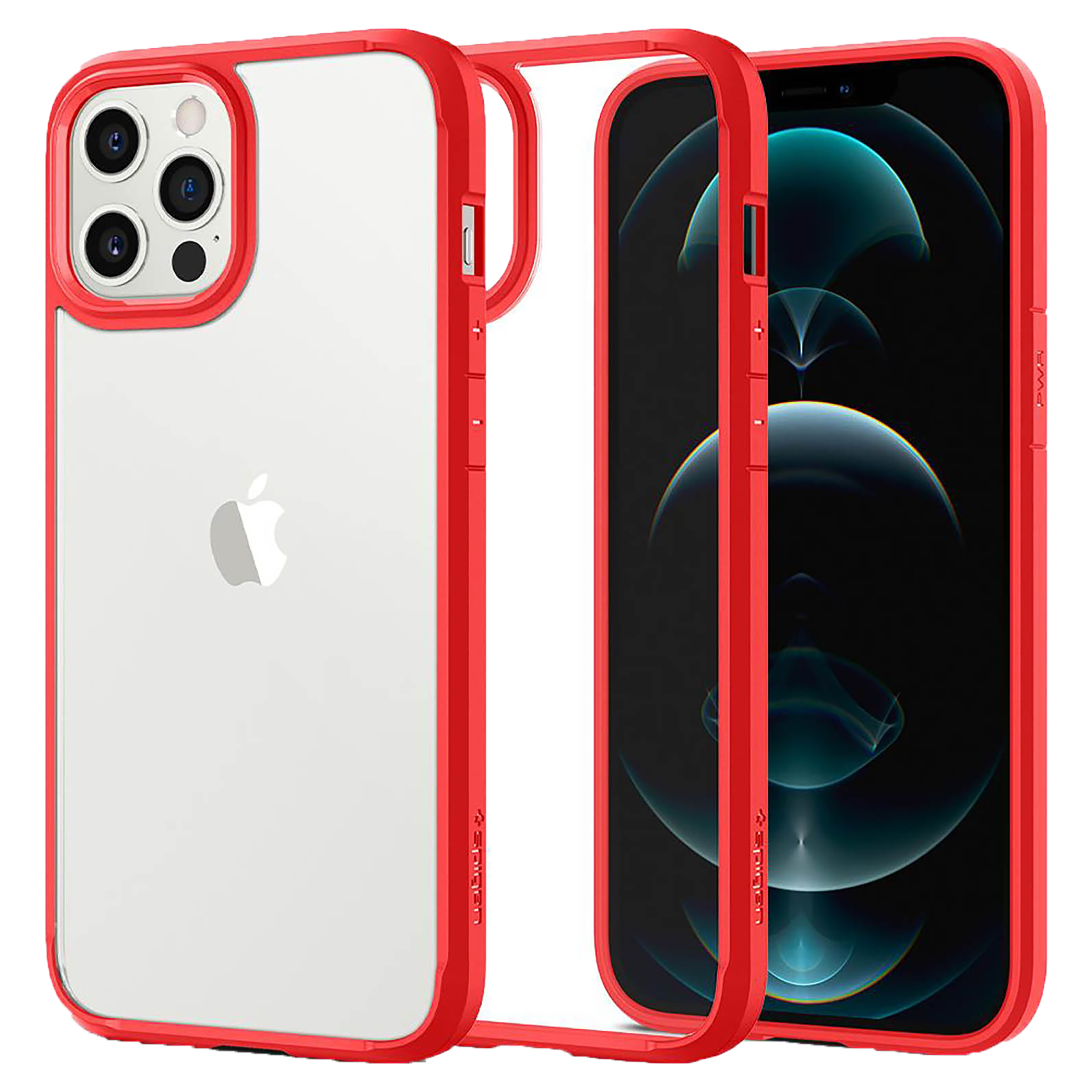 Spigen Ultra Hybrid TPU & PC Back Case For iPhone 12 Pro Max (Slim & Grip-Friendly, ACS01620, Red), No color
Spigen Ultra Hybrid TPU & PC Back Case For iPhone 12 Pro Max (Slim & Grip-Friendly, ACS01620, Red), No color