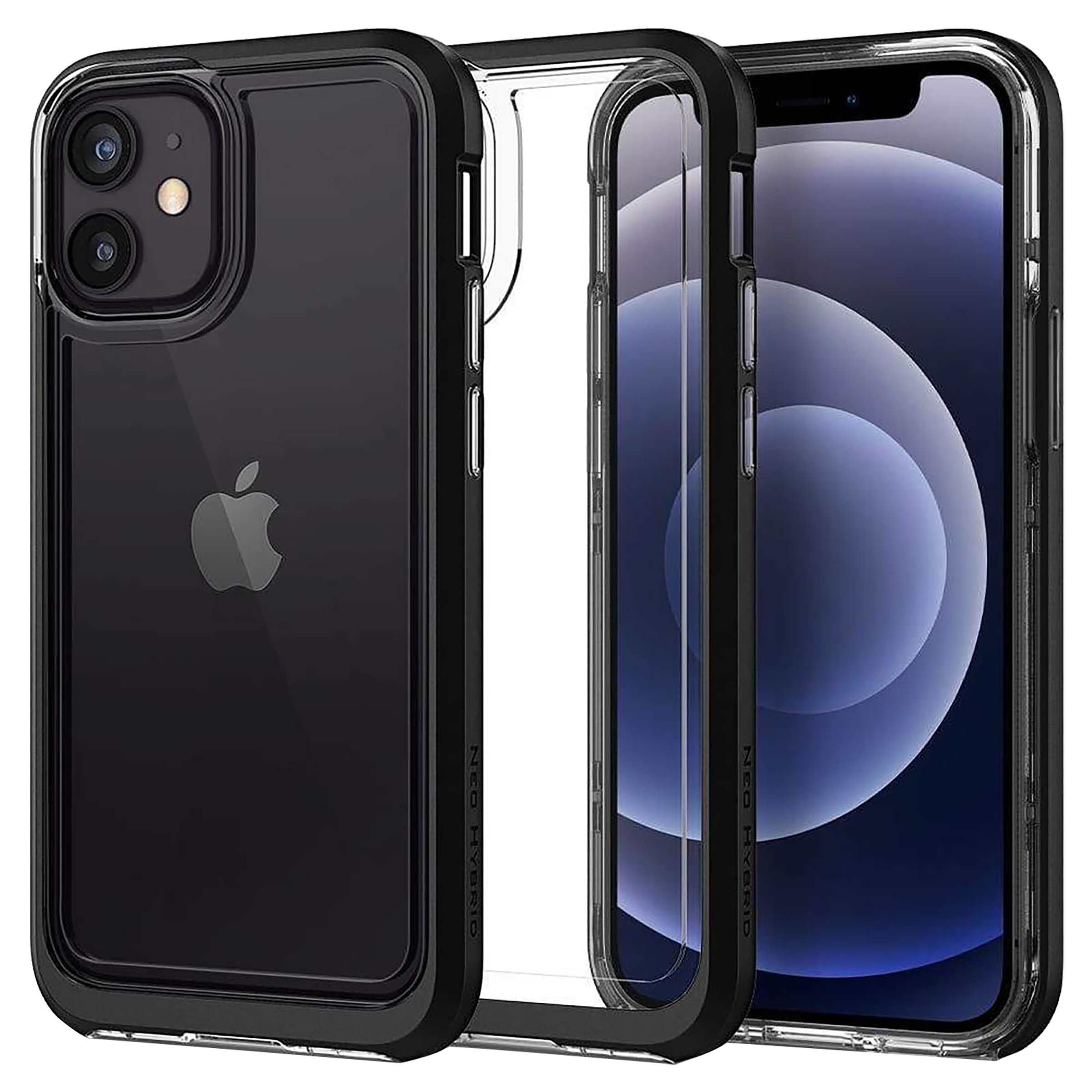 Spigen Neo Hybrid Crystal TPU & PC Back Case For iPhone 12 Mini (Hybrid Structure, ACS01749, Black), No color
Spigen Neo Hybrid Crystal TPU & PC Back Case For iPhone 12 Mini (Hybrid Structure, ACS01749, Black), No color