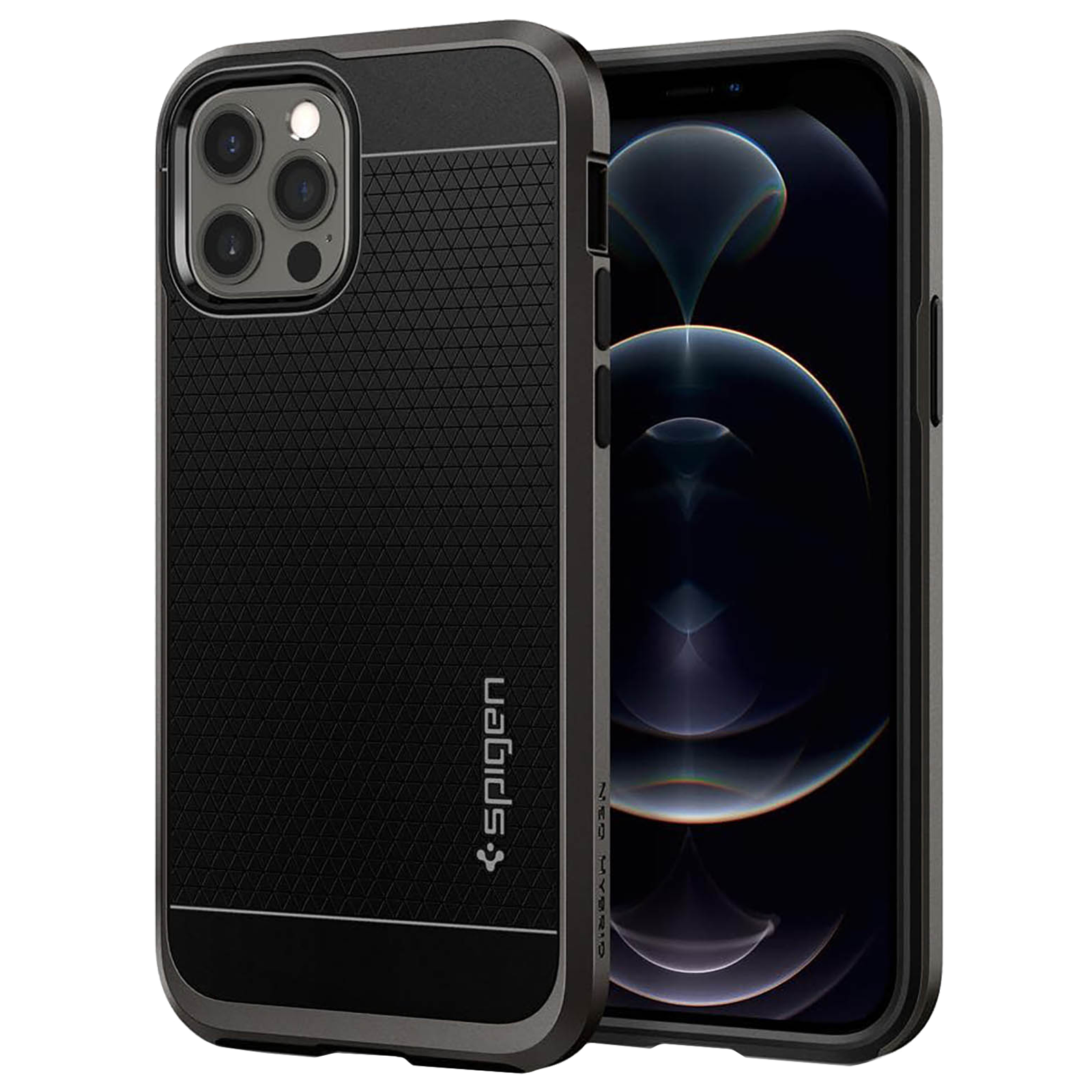 Spigen Neo Hybrid TPU & PC Back Case For iPhone 12/iPhone 12 Pro (Form-Fitted Construction, ACS01711, Gunmetal), No color
Spigen Neo Hybrid TPU & PC Back Case For iPhone 12/iPhone 12 Pro (Form-Fitted Construction, ACS01711, Gunmetal), No color