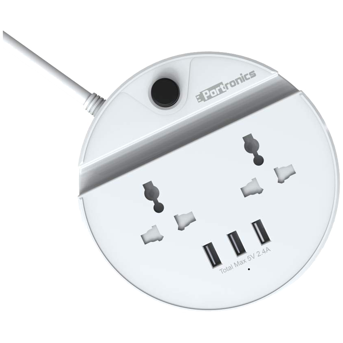 Portronics Power Bun 10 Amps 2 Sockets Extension Board (1.5 Meters, 3 USB Ports, POR 739, White), No color
Portronics Power Bun 10 Amps 2 Sockets Extension Board (1.5 Meters, 3 USB Ports, POR 739, White), No color
