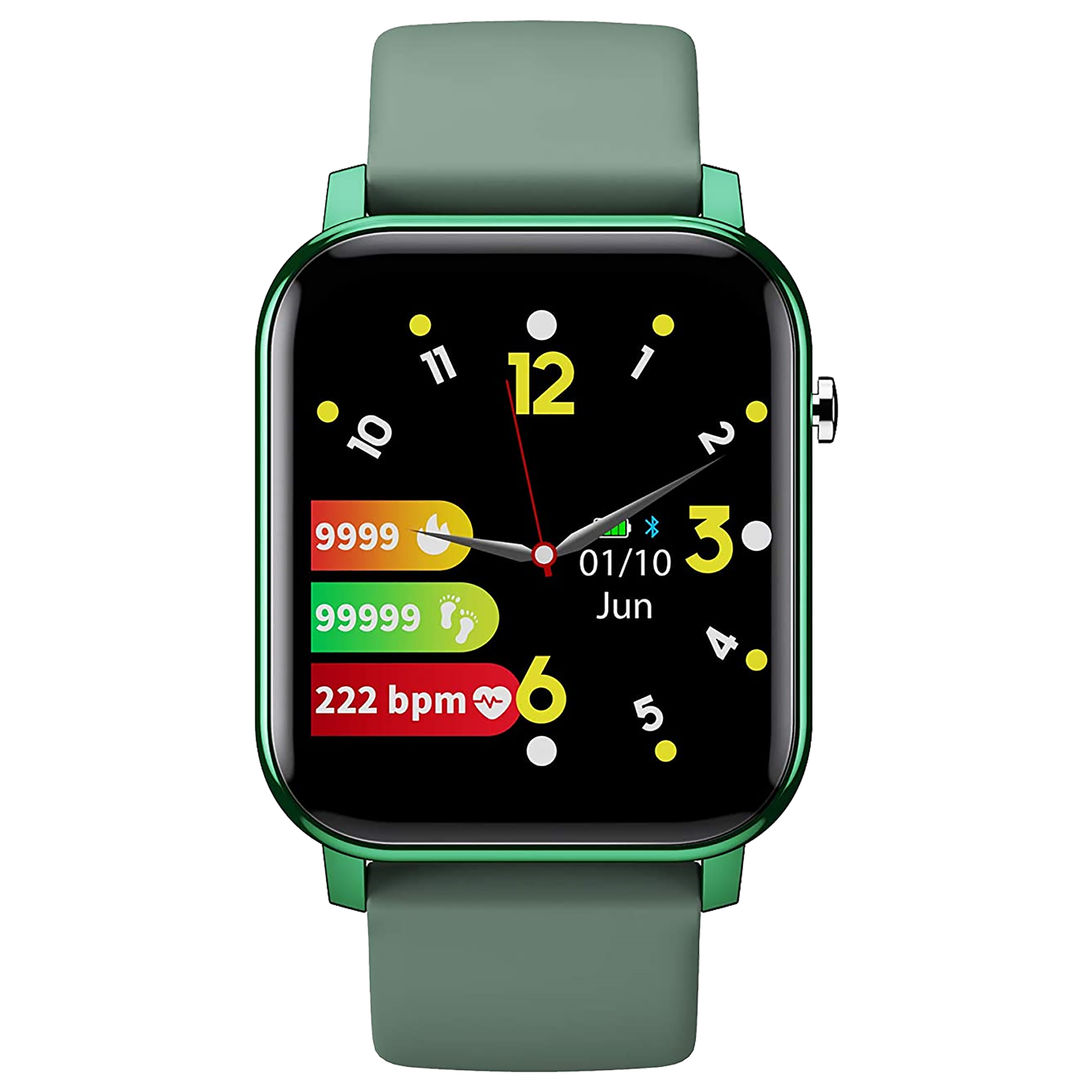 Gizmore Gizfit 908 Smart Watch (35.56mm) (Full-Touch Colour Display, Black/Olive Green, Sport Band), No color
Gizmore Gizfit 908 Smart Watch (35.56mm) (Full-Touch Colour Display, Black/Olive Green, Sport Band), No color