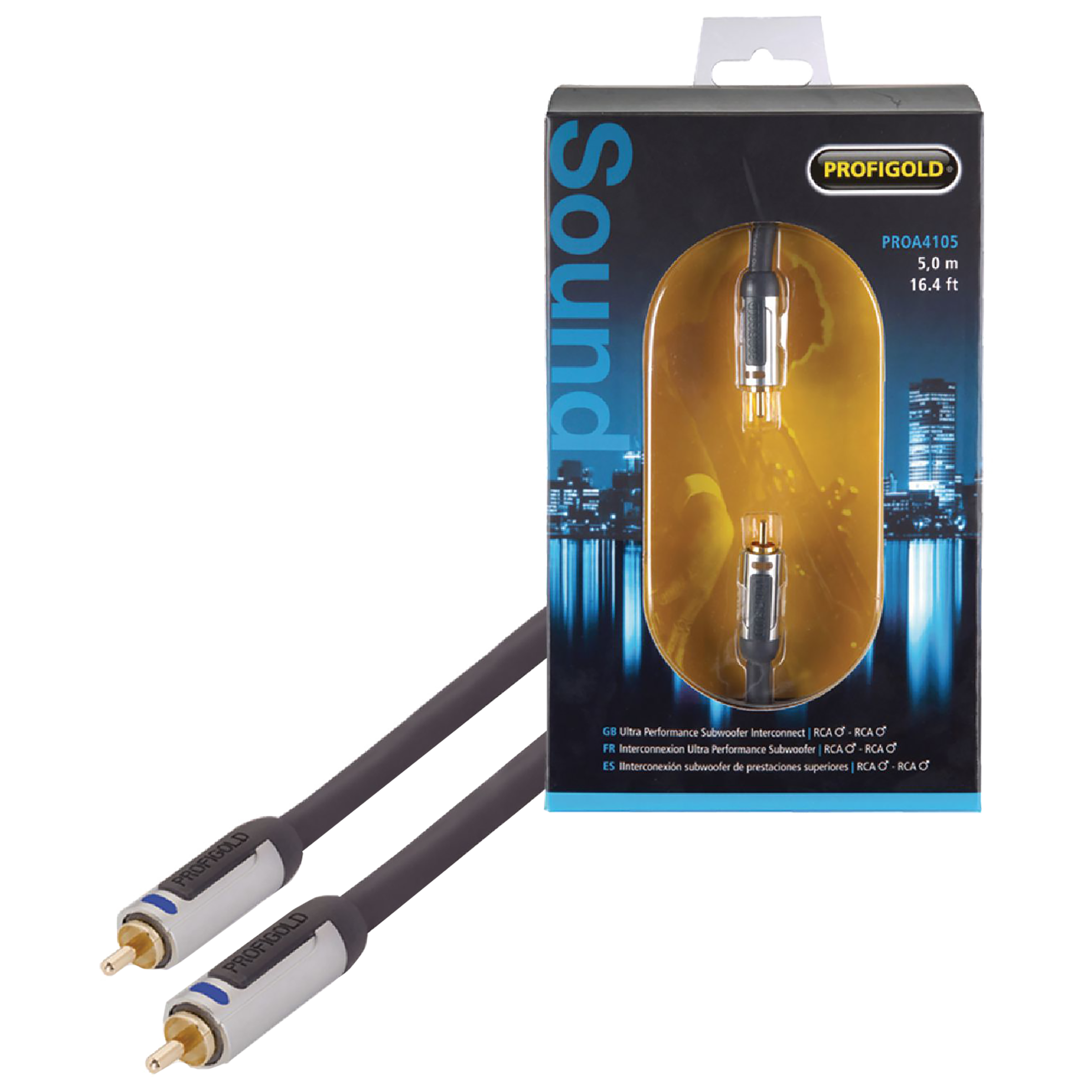 Profigold PROA4105 PVC 5 Meter RCA to RCA Audio Cable (Double Screening, Anthracite), No color
Profigold PROA4105 PVC 5 Meter RCA to RCA Audio Cable (Double Screening, Anthracite), No color