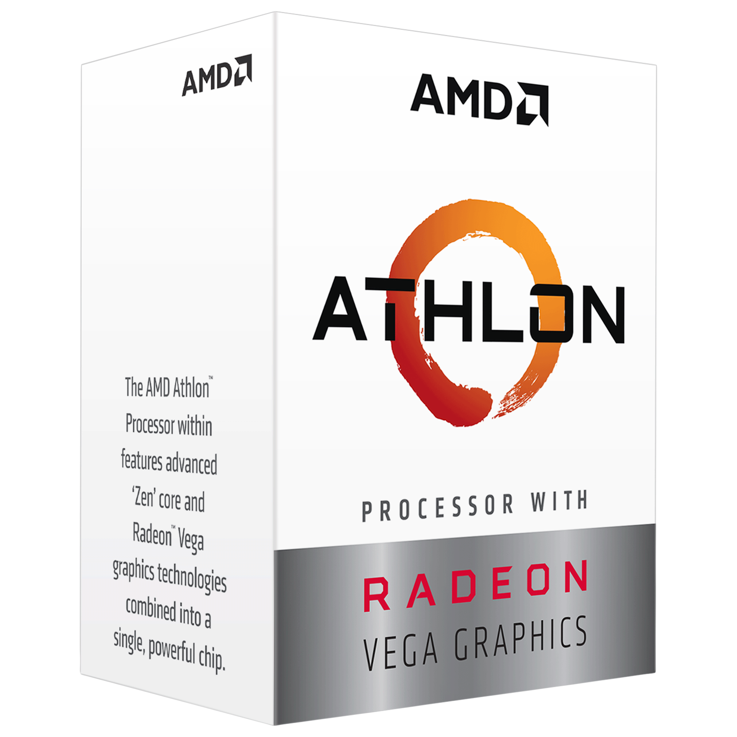 AMD Athlon Desktop Box Processor (2 Cores, 3.5 GHz, Unlocked For Overclocking, 3000G, Silver), No color
AMD Athlon Desktop Box Processor (2 Cores, 3.5 GHz, Unlocked For Overclocking, 3000G, Silver), No color
