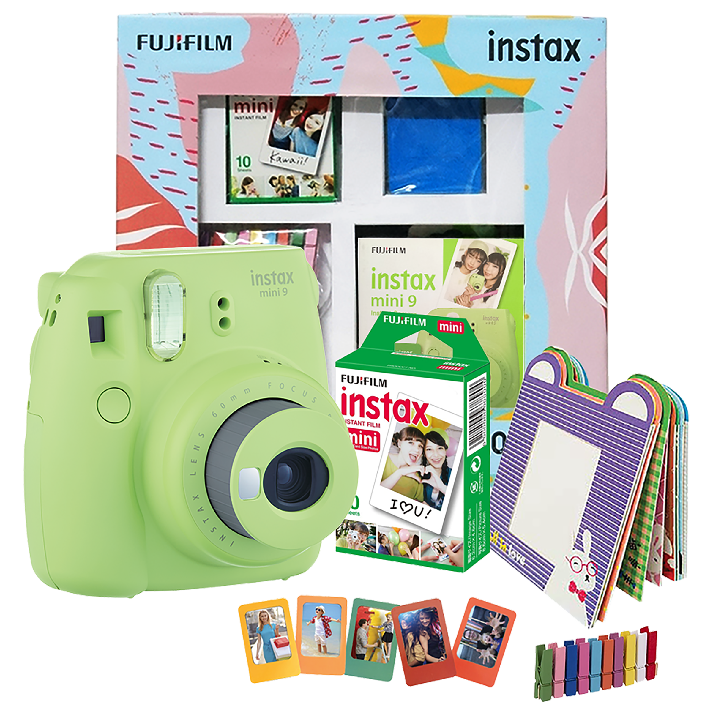 Fujifilm Instax Mini 9 Instant Camera Delight Box (Standard Shooting Mode, IC0195, Lime Green)
Fujifilm Instax Mini 9 Instant Camera Delight Box (Standard Shooting Mode, IC0195, Lime Green)