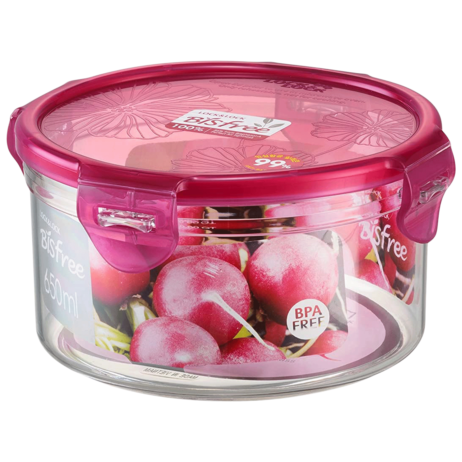 Lock & Lock Bisfree 650 ml Round Tritan Container (Odor Resistant, Stain Resistant, LBF933P, Pink), No color
Lock & Lock Bisfree 650 ml Round Tritan Container (Odor Resistant, Stain Resistant, LBF933P, Pink), No color