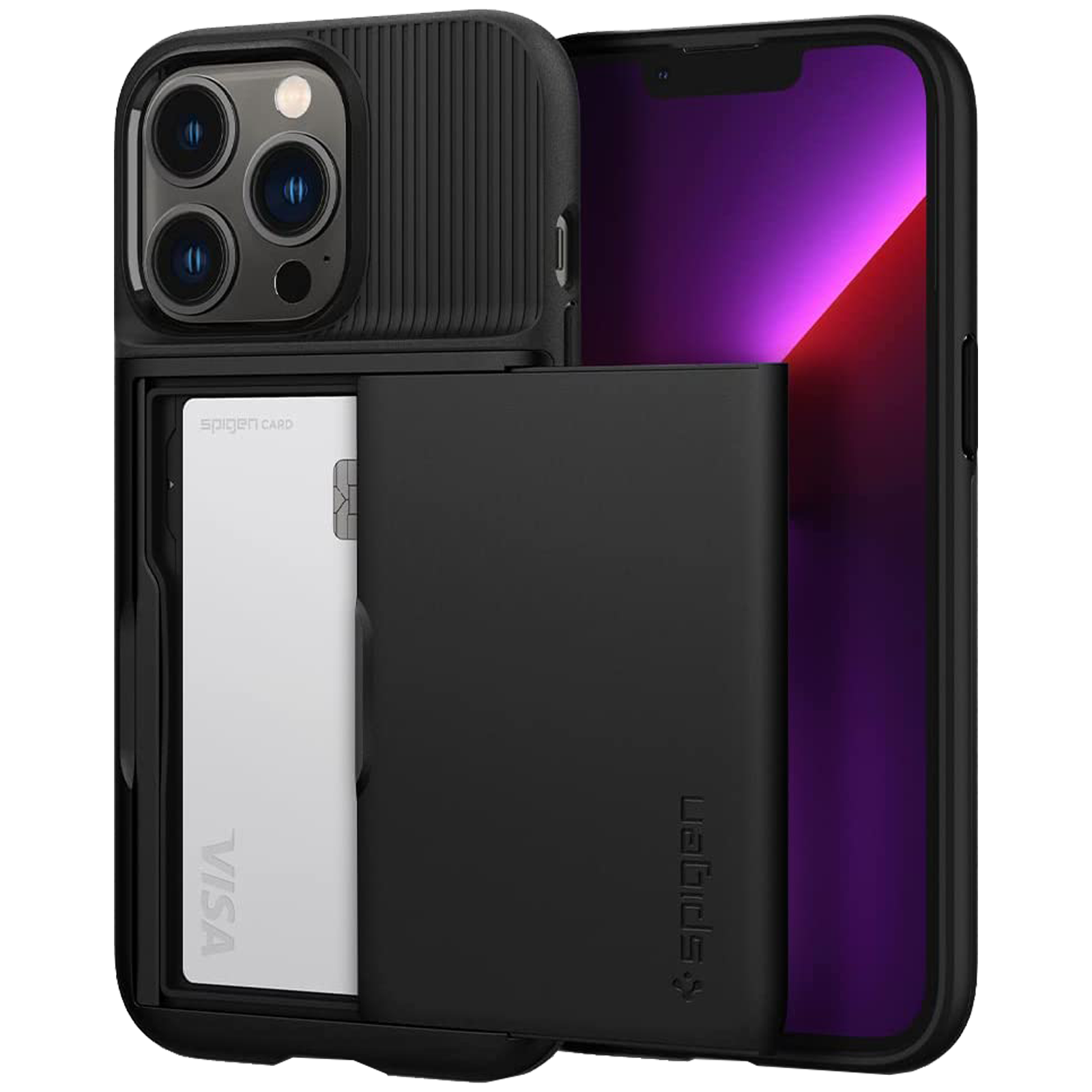 Spigen Slim Armor CS TPU Polycarbonate Back Case for iPhone 13 Pro (ACS03274, Black), No color
Spigen Slim Armor CS TPU Polycarbonate Back Case for iPhone 13 Pro (ACS03274, Black), No color