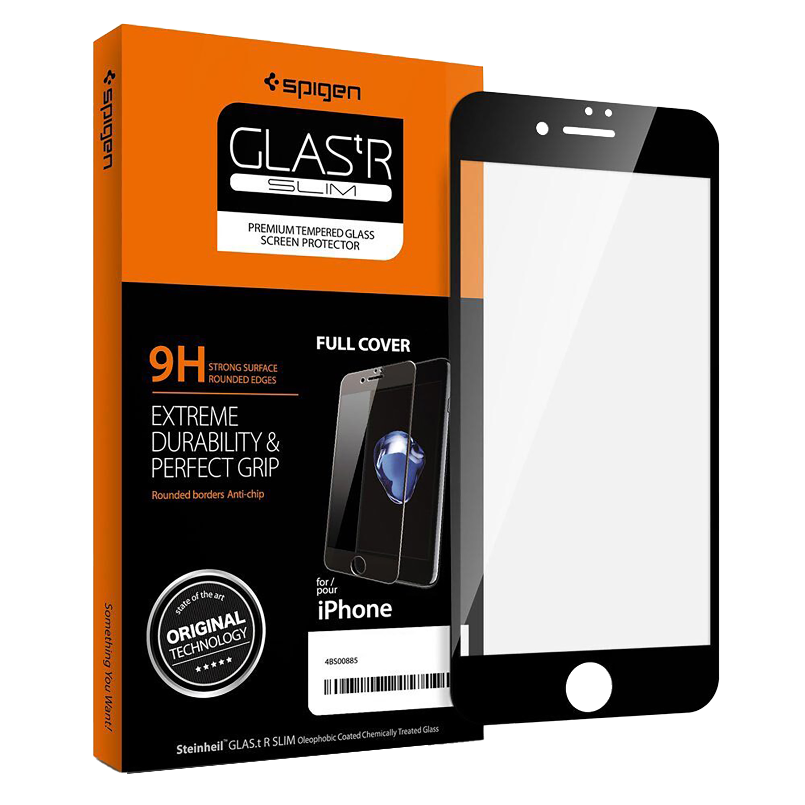 Spigen GLAS.tR Slim Screen Protector For Apple iPhone SE/iPhone 8/iPhone 7 (9H Hardness, AGL01314, Black/Clear), No color
Spigen GLAS.tR Slim Screen Protector For Apple iPhone SE/iPhone 8/iPhone 7 (9H Hardness, AGL01314, Black/Clear), No color