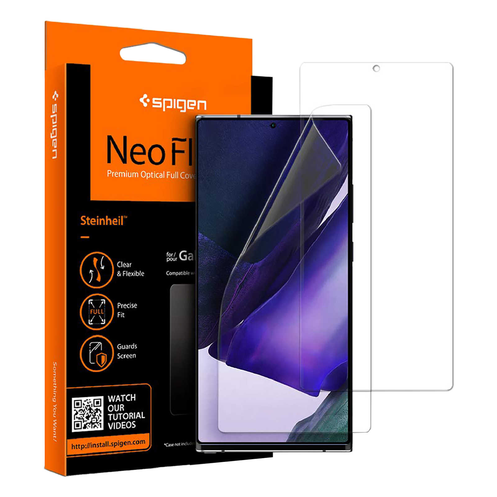 Spigen Neoflex Screen Protector for Samsung Galaxy Note 20 Ultra (Bubble Proof, AFL01445, Transparent)
Spigen Neoflex Screen Protector for Samsung Galaxy Note 20 Ultra (Bubble Proof, AFL01445, Transparent)
