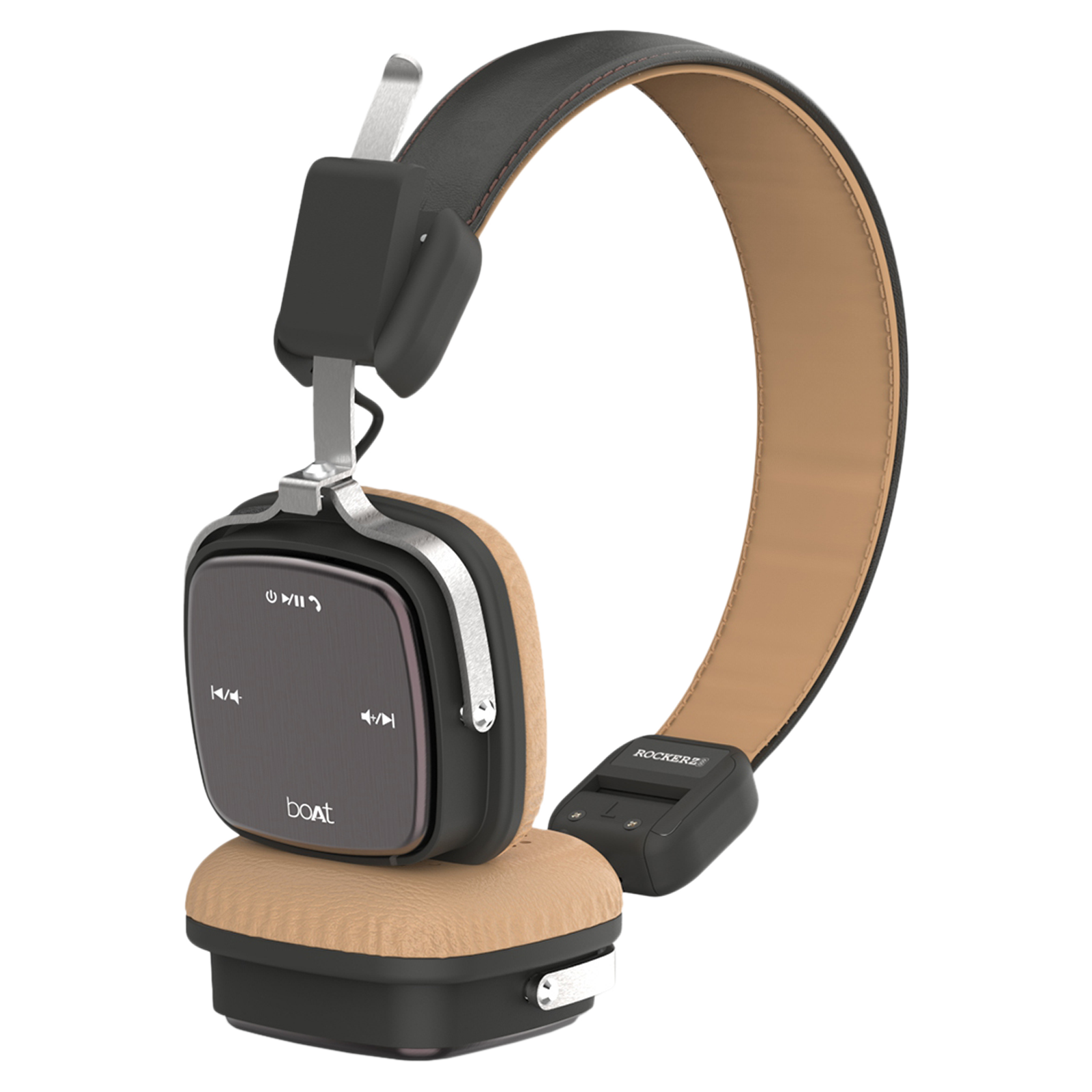 boAt Rockerz 600 Over-Ear Wireless Headphone with Mic (Bluetooth 4.1, Moving Coil Driver, Brown), No color
boAt Rockerz 600 Over-Ear Wireless Headphone with Mic (Bluetooth 4.1, Moving Coil Driver, Brown), No color