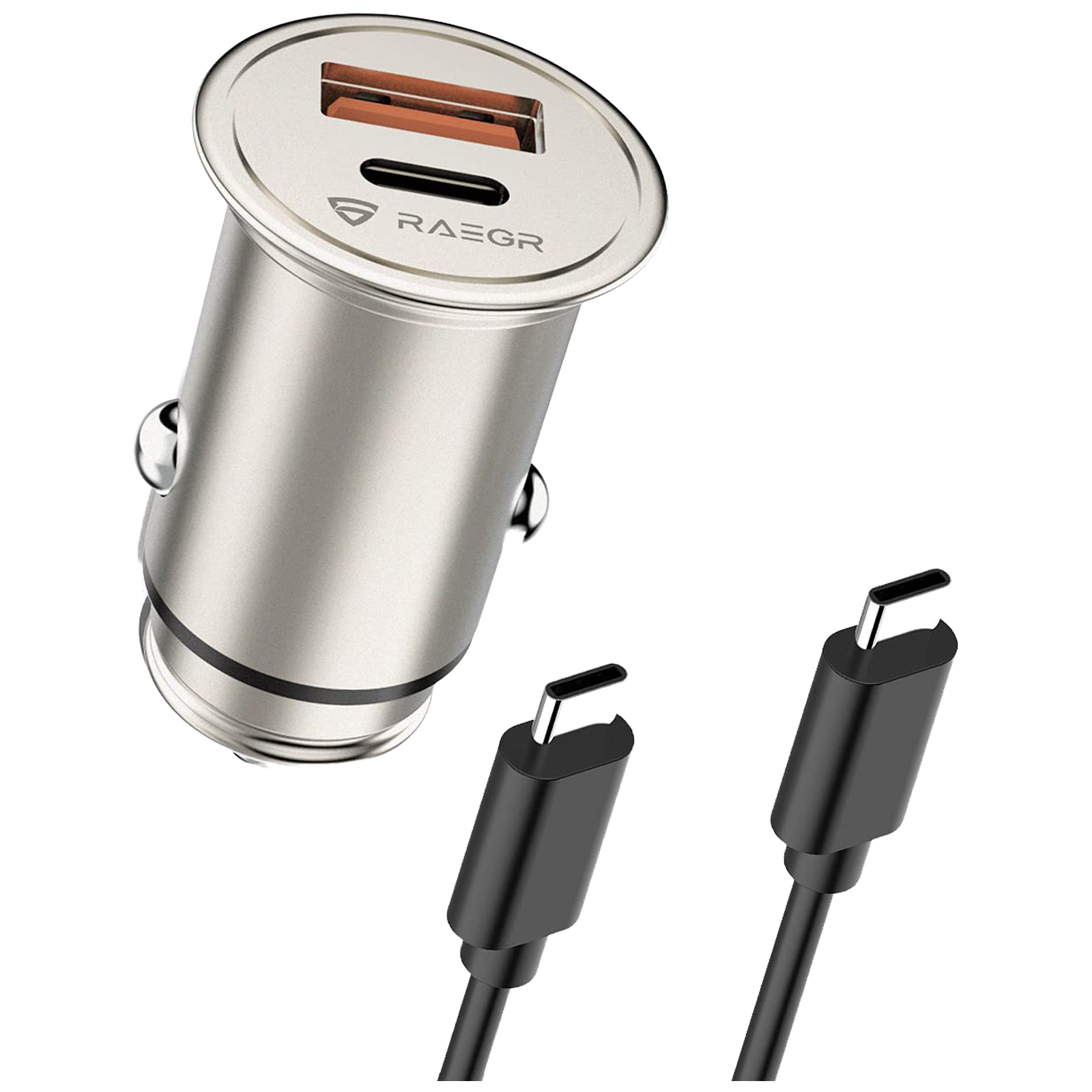 Raegr 38 Watts 2 USB Ports 3.0 Type-C and Type-A Car Charging Adapter with Cable (Quick Charge, RapidLink 400, Silver), No color
Raegr 38 Watts 2 USB Ports 3.0 Type-C and Type-A Car Charging Adapter with Cable (Quick Charge, RapidLink 400, Silver), No color