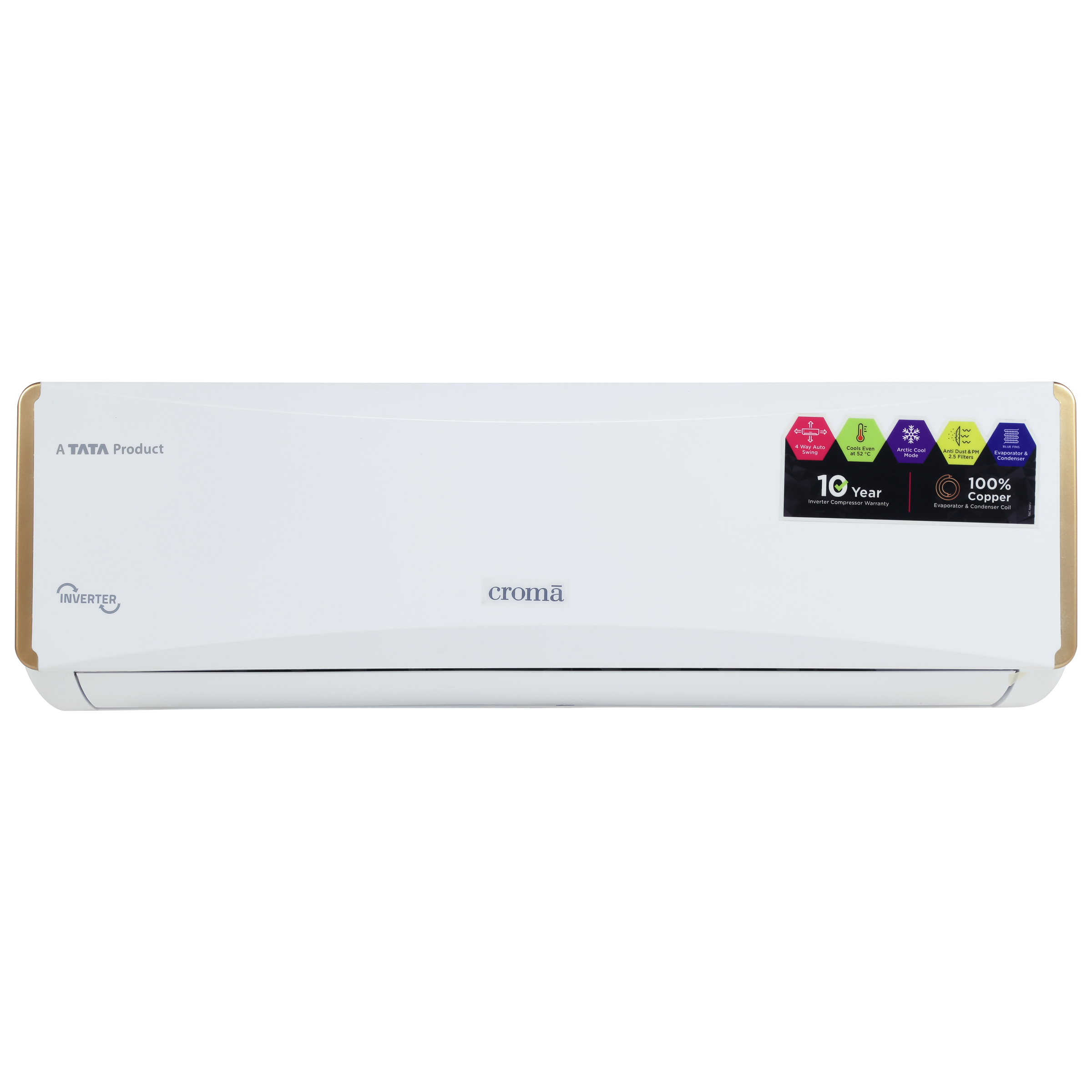 Croma 1 Ton 5 Star Inverter Split AC (Copper Condenser, CRLAIN0125T8656, White), No color
Croma 1 Ton 5 Star Inverter Split AC (Copper Condenser, CRLAIN0125T8656, White), No color
