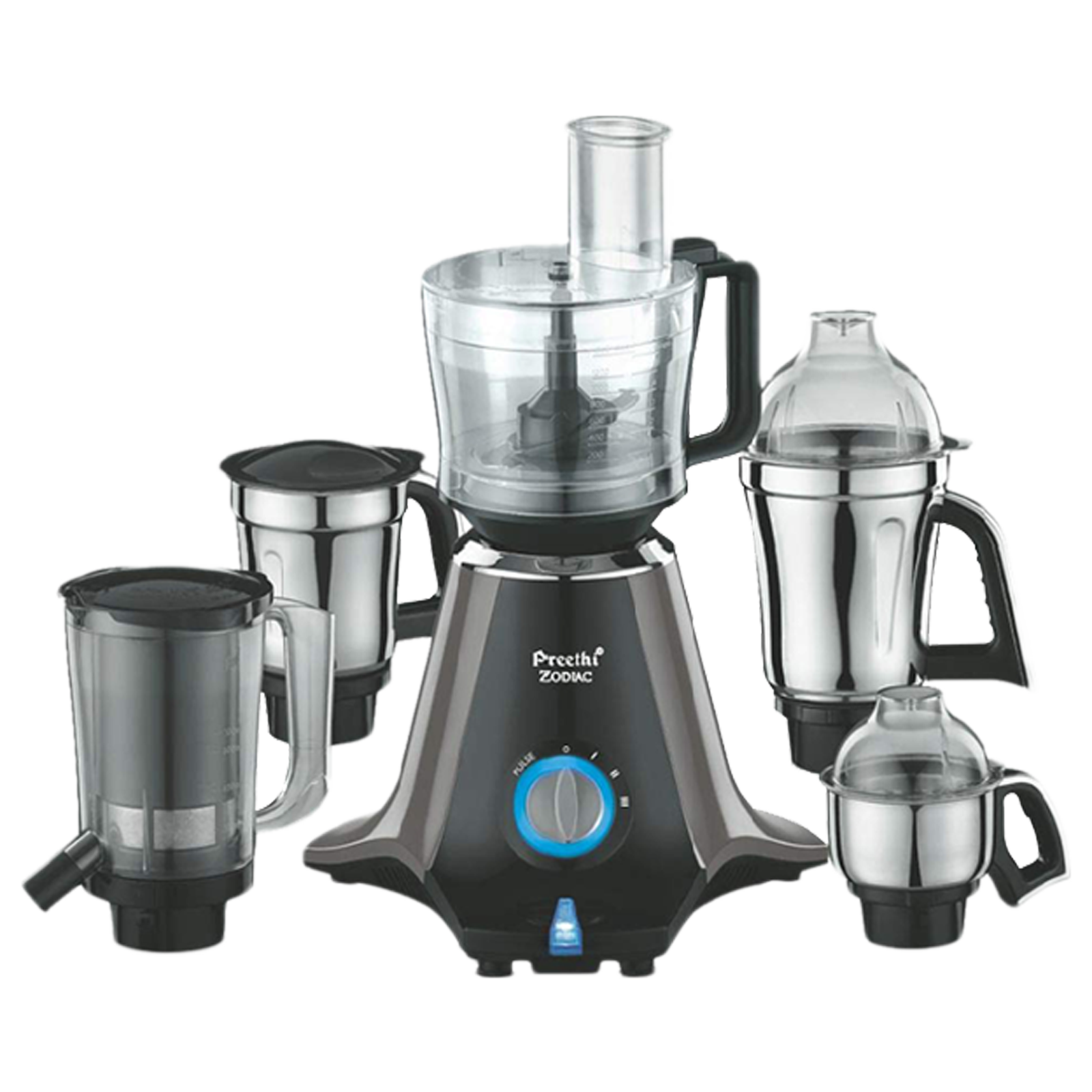 Preethi Zodiac Series 750 Watts 5 Jars Mixer Grinder (Motor Overload Protection, 11000397, Black), No color
Preethi Zodiac Series 750 Watts 5 Jars Mixer Grinder (Motor Overload Protection, 11000397, Black), No color