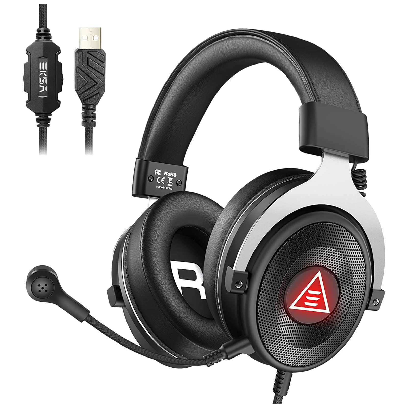 EKSA E900 Plus Over-Ear Wired Gaming Headset (Environmental Noise Cancellation, Black)
EKSA E900 Plus Over-Ear Wired Gaming Headset (Environmental Noise Cancellation, Black)