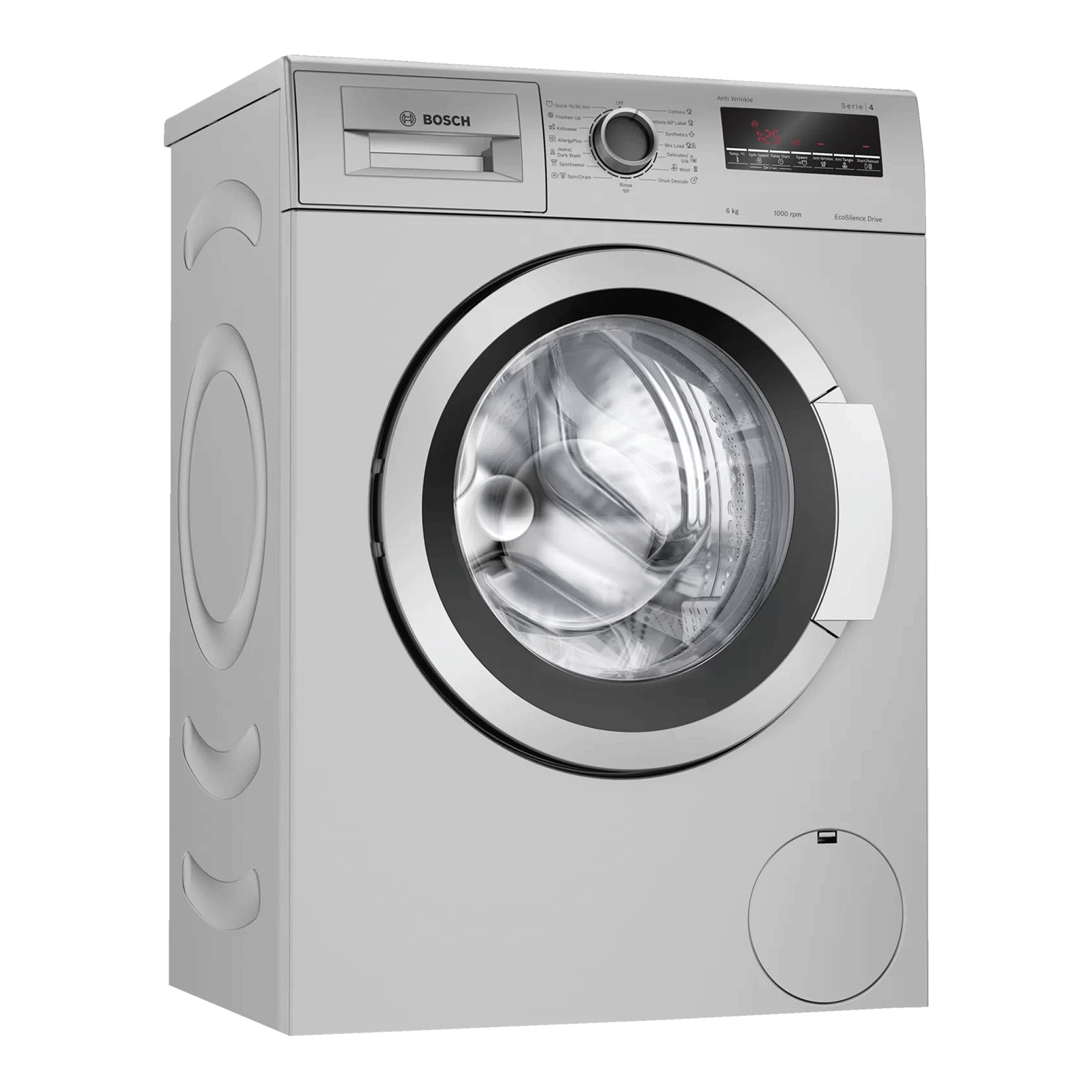 Bosch 6 kg 5 Star Fully Automatic Front Load Washing Machine (Series 4, WLJ2026SIN, EcoSilence Drive, Silver), No color
Bosch 6 kg 5 Star Fully Automatic Front Load Washing Machine (Series 4, WLJ2026SIN, EcoSilence Drive, Silver), No color