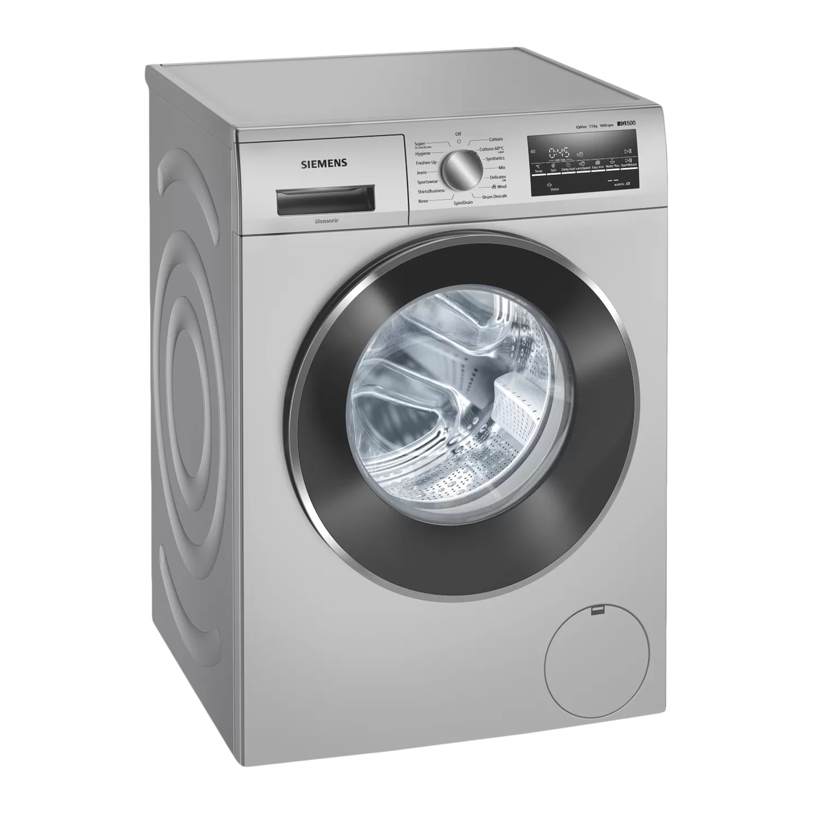 Siemens 7.5 kg 5 Star Fully Automatic Front Load Washing Machine (iQ500, WM14J46IIN, Wave Drum, Silver)
Siemens 7.5 kg 5 Star Fully Automatic Front Load Washing Machine (iQ500, WM14J46IIN, Wave Drum, Silver)