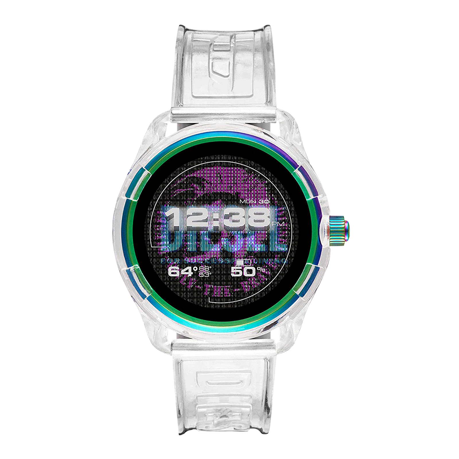 Diesel Fadelite Smartwatch with Activity Tracker (44mm Digital Display, 10ATM Water Resistant, Clear Strap)
Diesel Fadelite Smartwatch with Activity Tracker (44mm Digital Display, 10ATM Water Resistant, Clear Strap)