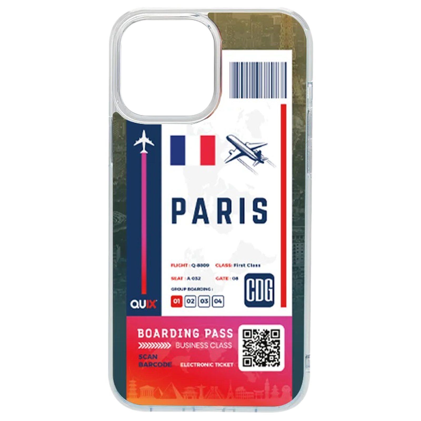 QUIX Paris Boarding Pass Soft TPU Back Cover for Apple iPhone 14 (Supports Wireless Charging, Multi Color), Clear
QUIX Paris Boarding Pass Soft TPU Back Cover for Apple iPhone 14 (Supports Wireless Charging, Multi Color), Clear