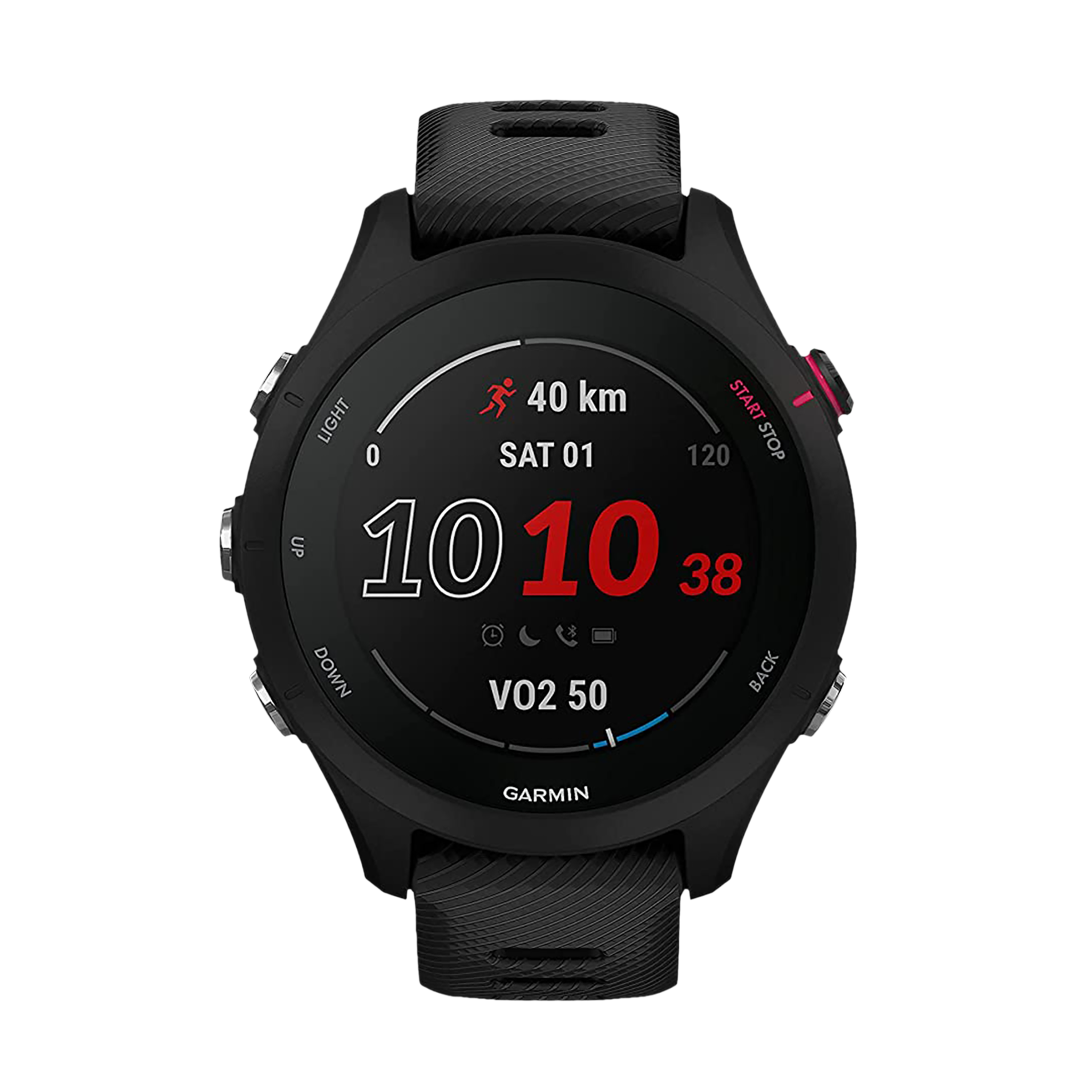 GARMIN Forerunner 255S Music Smartwatch with Activity Tracker (27.5mm MIP Display, 5ATM Water Resistant, Black Strap)
GARMIN Forerunner 255S Music Smartwatch with Activity Tracker (27.5mm MIP Display, 5ATM Water Resistant, Black Strap)