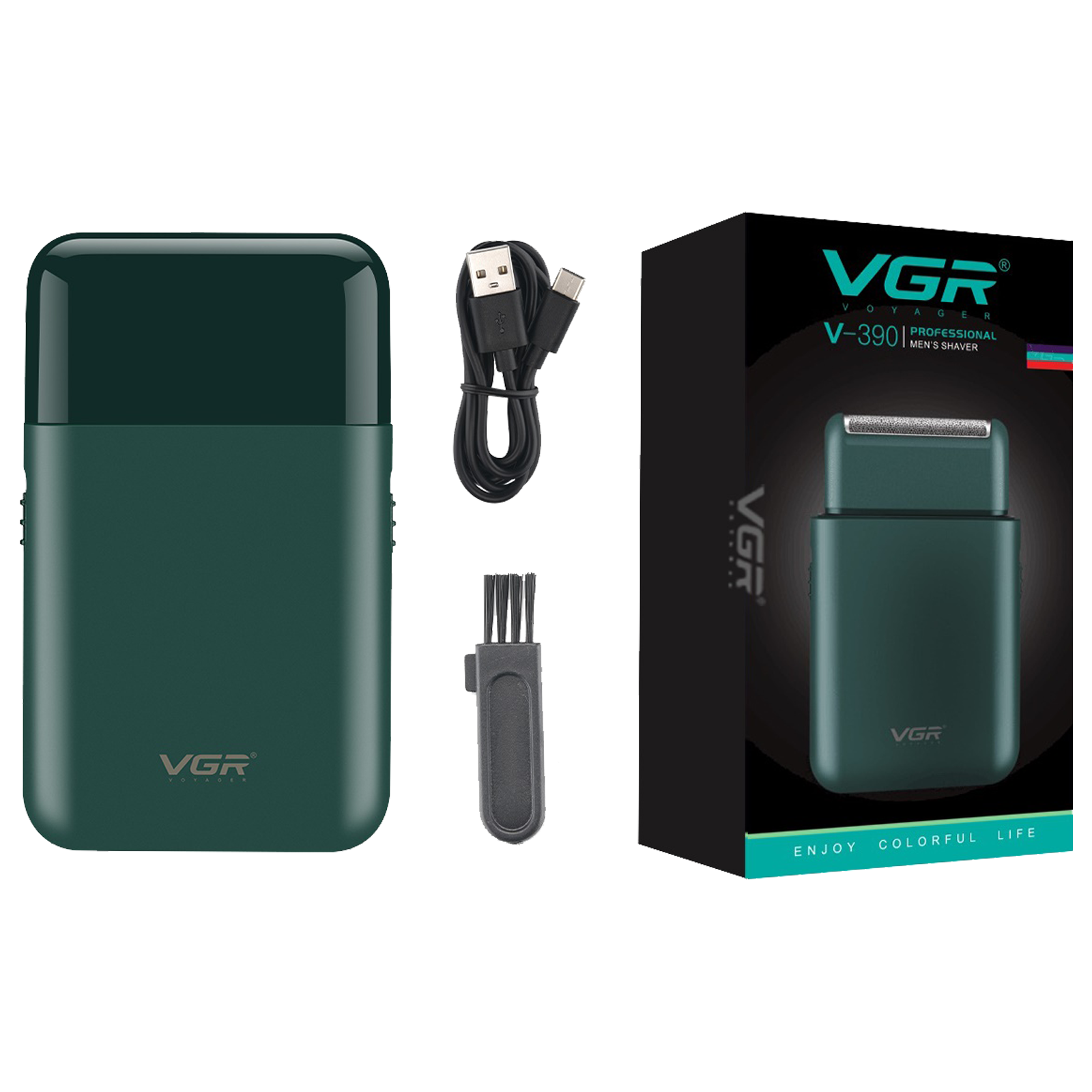 VGR V-391 Stainless Steel Blades Cordless Dry and Wet Shaver (1 Length Settings, VGRINDIAVGR390GREE, Green)
VGR V-391 Stainless Steel Blades Cordless Dry and Wet Shaver (1 Length Settings, VGRINDIAVGR390GREE, Green)