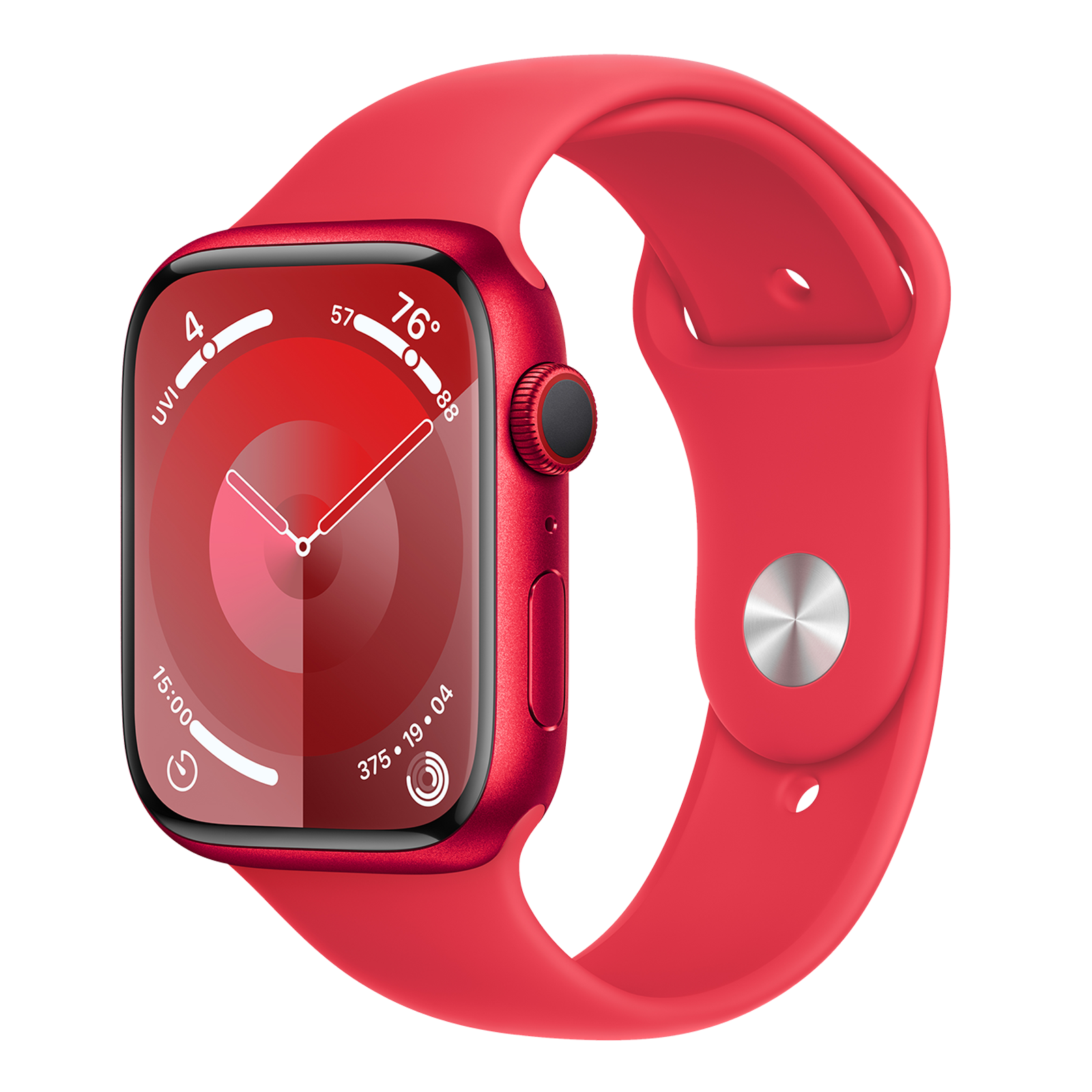 Apple Watch Series 9 GPS+Cellular with Red Sport Band - M/L (45mm Display, Red Aluminium Case), (product)red
Apple Watch Series 9 GPS+Cellular with Red Sport Band - M/L (45mm Display, Red Aluminium Case), (product)red