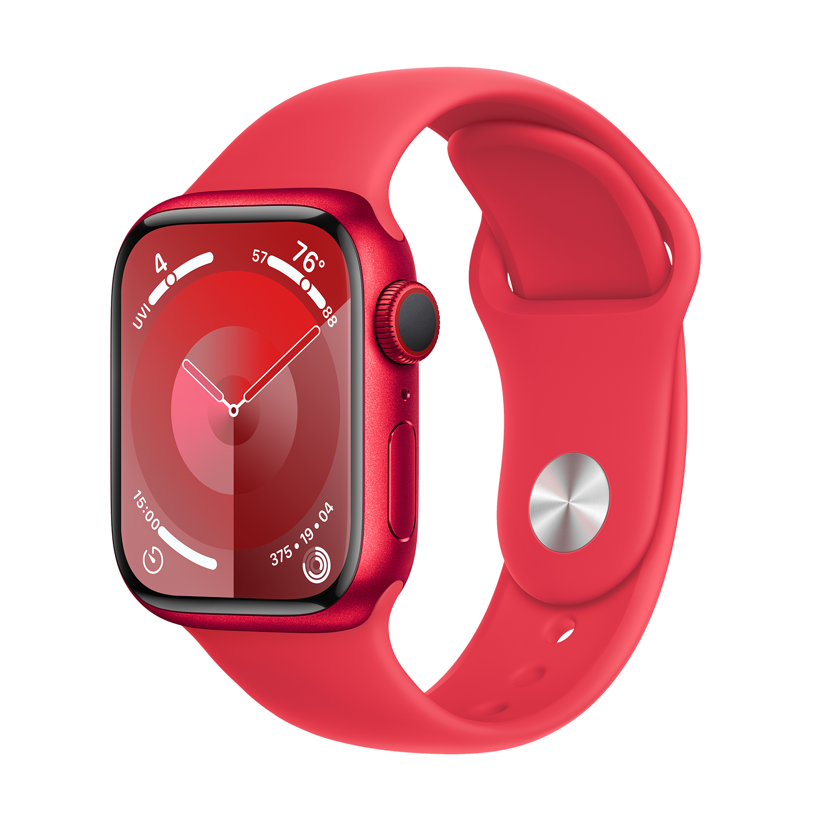 Apple Watch Series 9 GPS+Cellular with Red Sport Band - S/M (41mm Display, Red Aluminium Case), (product)red
Apple Watch Series 9 GPS+Cellular with Red Sport Band - S/M (41mm Display, Red Aluminium Case), (product)red