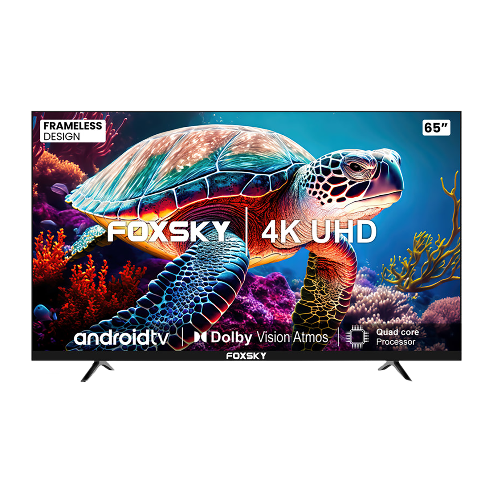 FOXSKY 165 cm (65 inch) 4K Ultra HD LED Android TV with Google Assistant (2021 model), Black
FOXSKY 165 cm (65 inch) 4K Ultra HD LED Android TV with Google Assistant (2021 model), Black