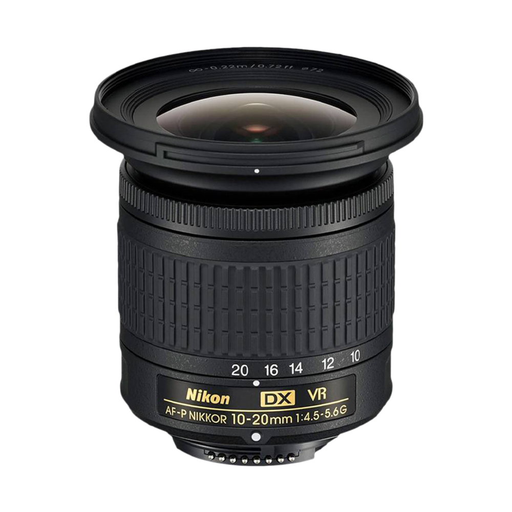 Nikon AF-P DX NIKKOR 10-20mm f/4.5 - f/29 Wide-Angle Zoom Lens for Nikon F Mount (Cropped Sensor), Black
Nikon AF-P DX NIKKOR 10-20mm f/4.5 - f/29 Wide-Angle Zoom Lens for Nikon F Mount (Cropped Sensor), Black