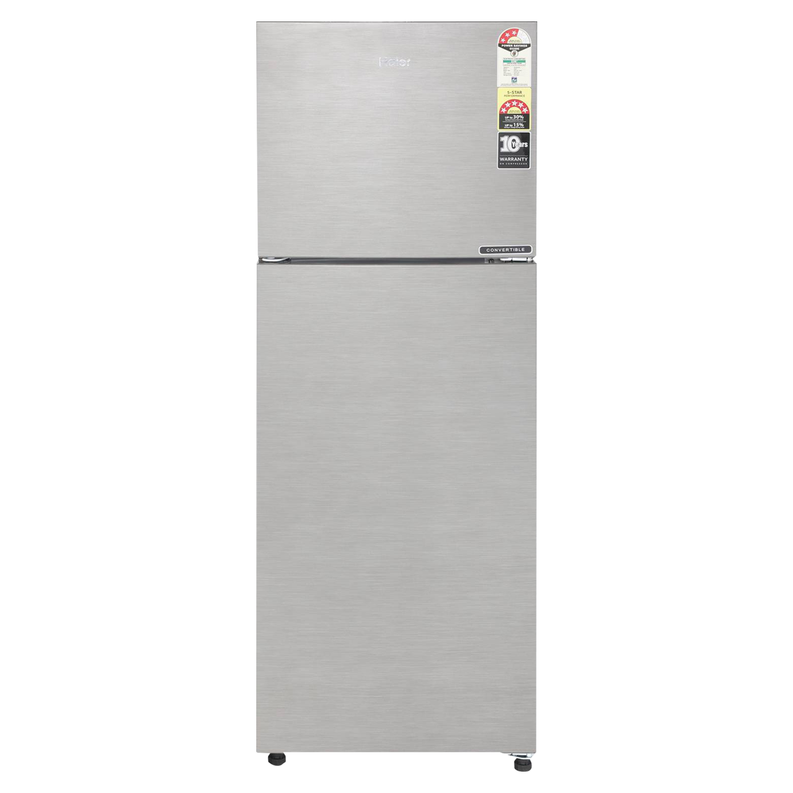 Haier 258 Litres 2 Star Frost Free Double Door Convertible Refrigerator with Turbo Icing Technology (HEF-25TDS, Dazzle Steel), Brushline silver
Haier 258 Litres 2 Star Frost Free Double Door Convertible Refrigerator with Turbo Icing Technology (HEF-25TDS, Dazzle Steel), Brushline silver