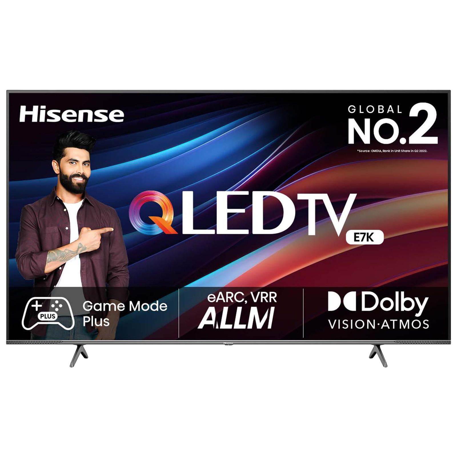 Hisense E7K 164 cm (65 inch) QLED 4K Ultra HD VIDAA TV with Dolby Vision and Dolby Atmos (2023 model), Black
Hisense E7K 164 cm (65 inch) QLED 4K Ultra HD VIDAA TV with Dolby Vision and Dolby Atmos (2023 model), Black