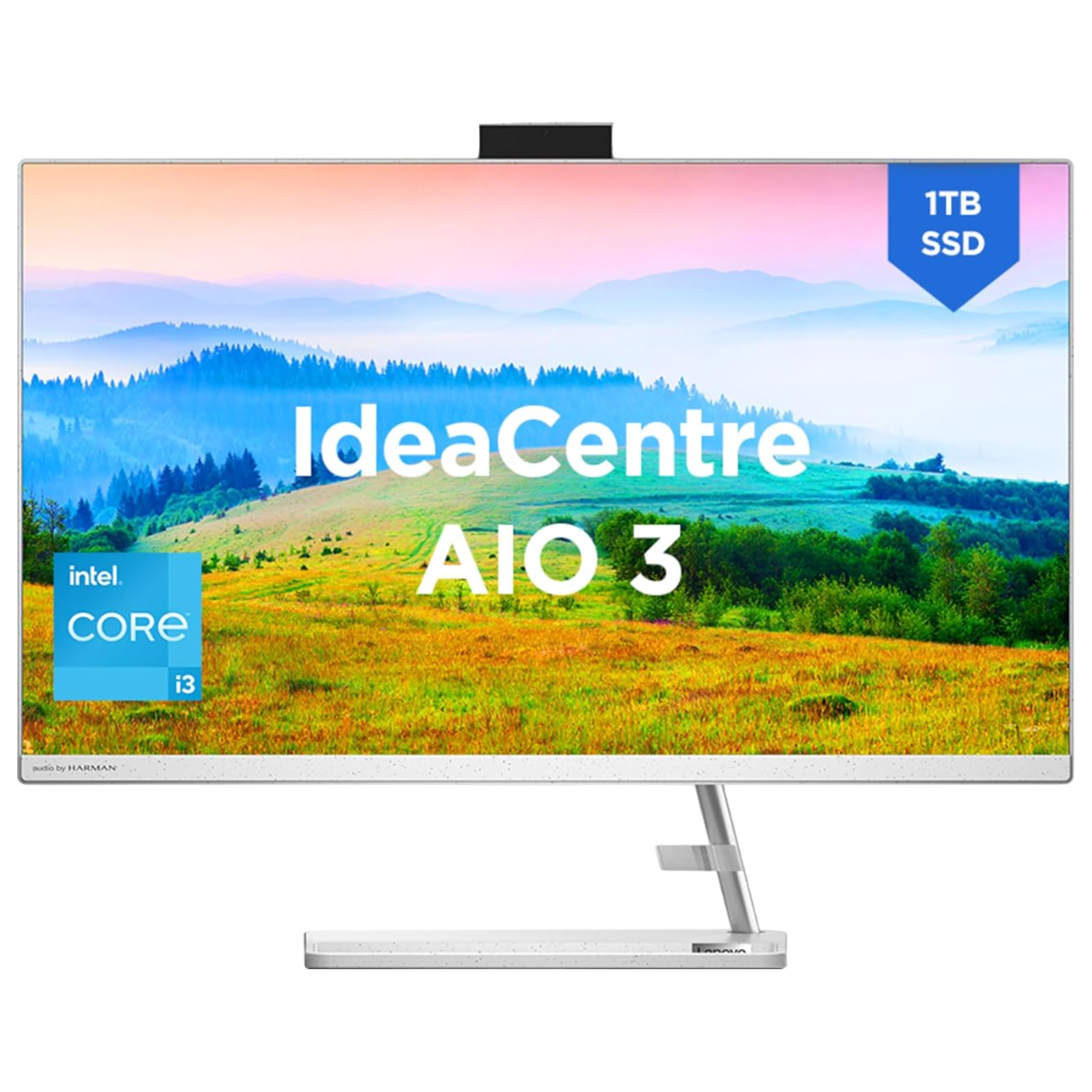 

Lenovo IdeaCentre AIO 3 27 Inch Full HD IPS Display Intel Core i3 12th Gen Windows 11 Home Desktop (8GB, 1TB SSD, Intel UHD), White