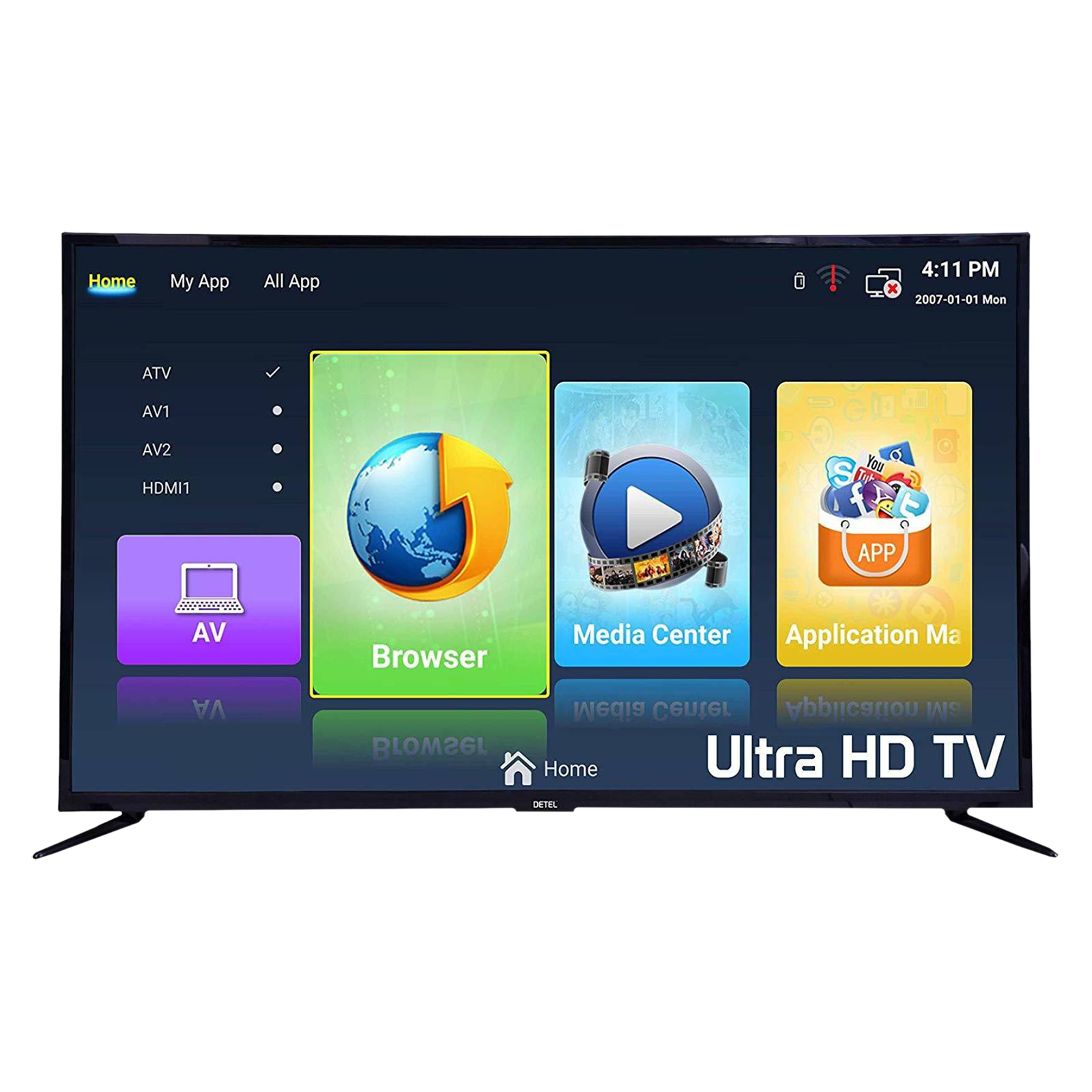 DETEL 124 cm (49 inch) 4K Ultra HD LED Android TV with Google Assistant (2019 model), Black
DETEL 124 cm (49 inch) 4K Ultra HD LED Android TV with Google Assistant (2019 model), Black