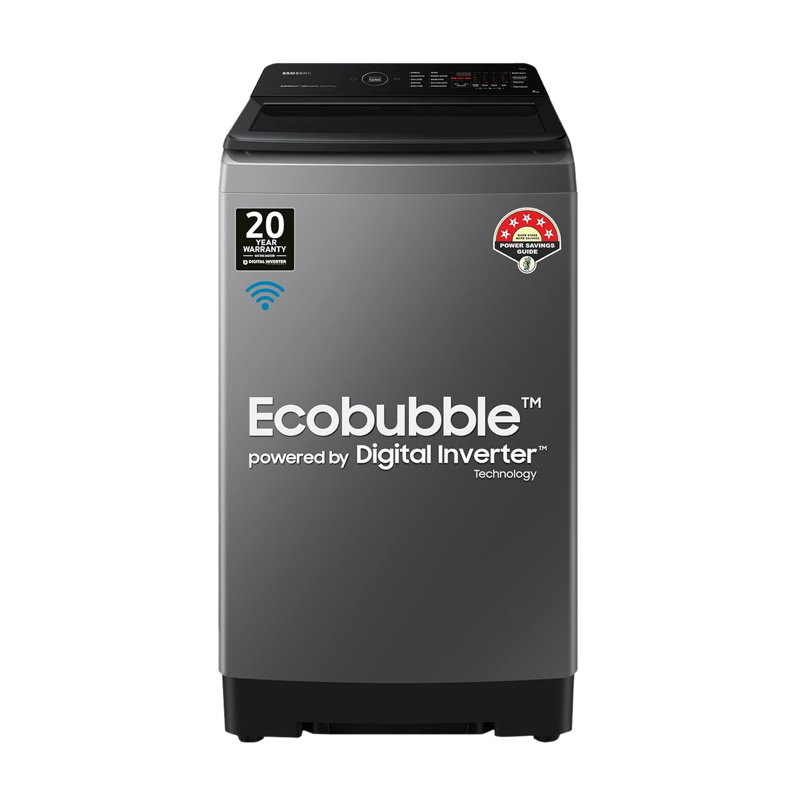 SAMSUNG 9 Kg 5 Star Inverter Fully Automatic Top Load Washing Machine (WA90BG4542BDTL, Diamond Drum, Dark Grey)
SAMSUNG 9 Kg 5 Star Inverter Fully Automatic Top Load Washing Machine (WA90BG4542BDTL, Diamond Drum, Dark Grey)