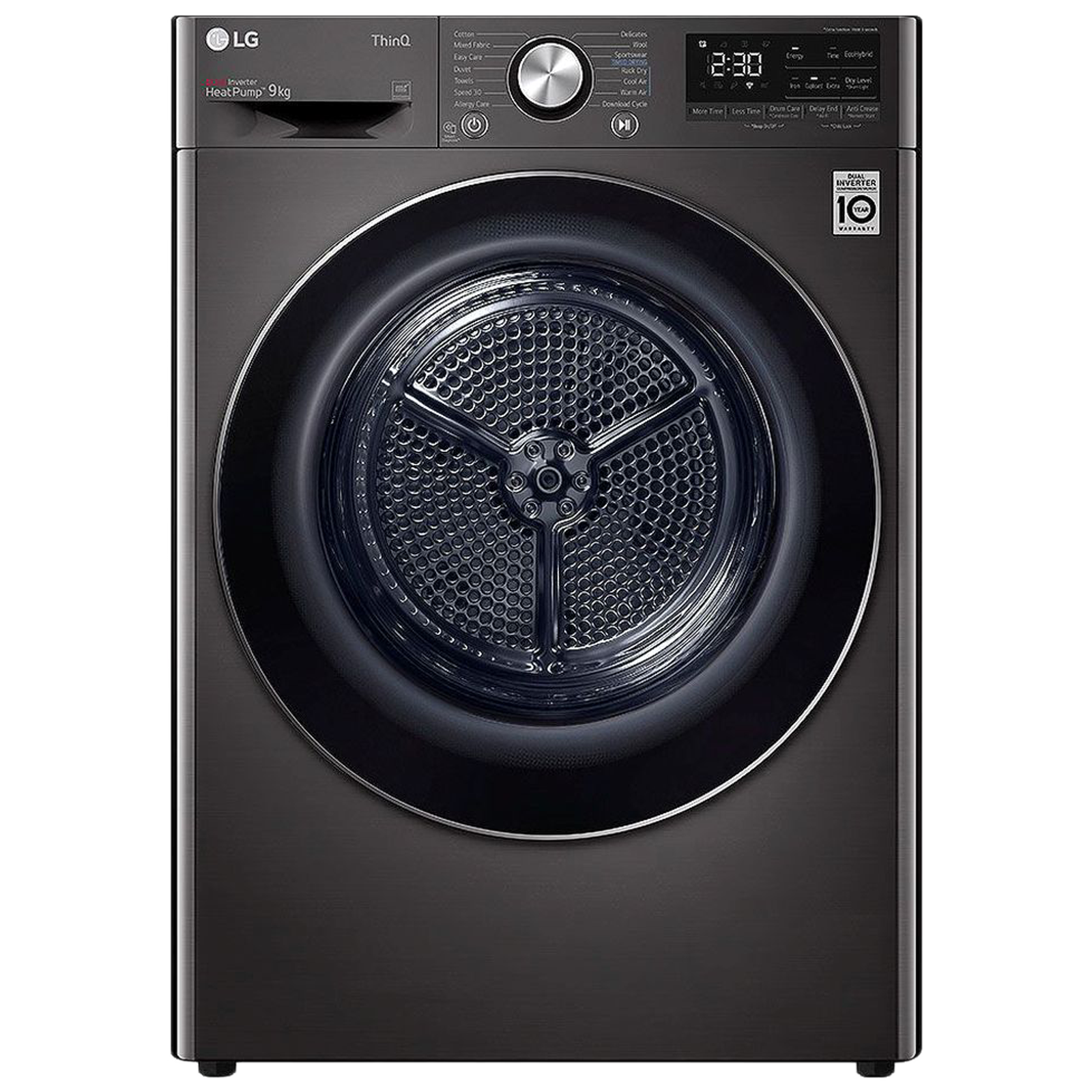 LG 9 kg 5 Star Inverter Fully Automatic Front Load Dryer (DHV09SWB, Wi-Fi Support, Black)
LG 9 kg 5 Star Inverter Fully Automatic Front Load Dryer (DHV09SWB, Wi-Fi Support, Black)