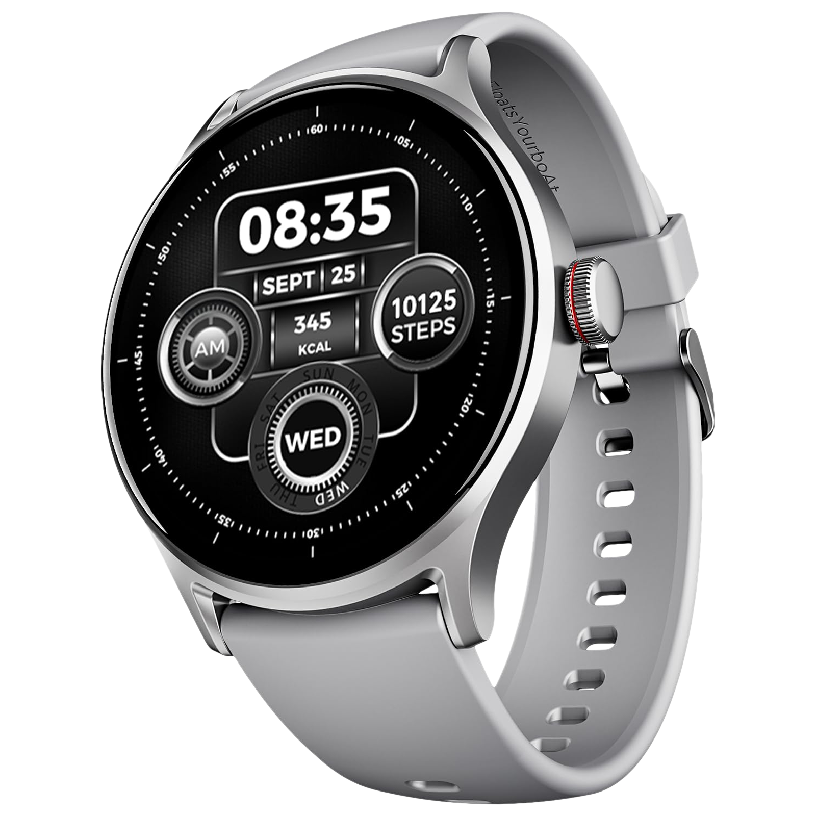 boAt Lunar Vista Smartwatch with Bluetooth Calling (38.60mm HD Display, IP67 Splash Resistant, Cool Grey Strap)
boAt Lunar Vista Smartwatch with Bluetooth Calling (38.60mm HD Display, IP67 Splash Resistant, Cool Grey Strap)