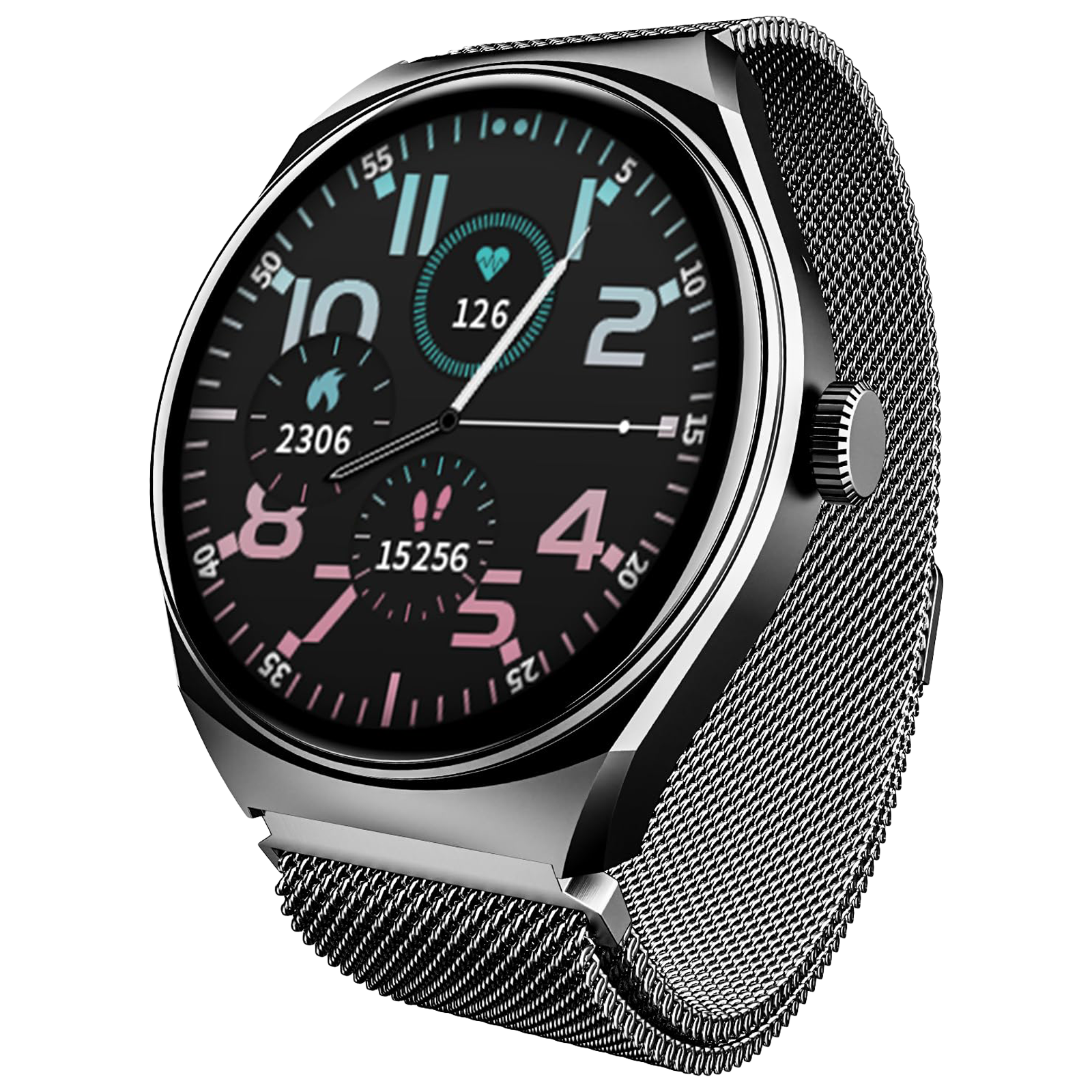 boAt Lunar Seek Smartwatch with Bluetooth Calling (35.30mm HD Display, IP67 Splash Resistant, Metal Grey Strap)
boAt Lunar Seek Smartwatch with Bluetooth Calling (35.30mm HD Display, IP67 Splash Resistant, Metal Grey Strap)